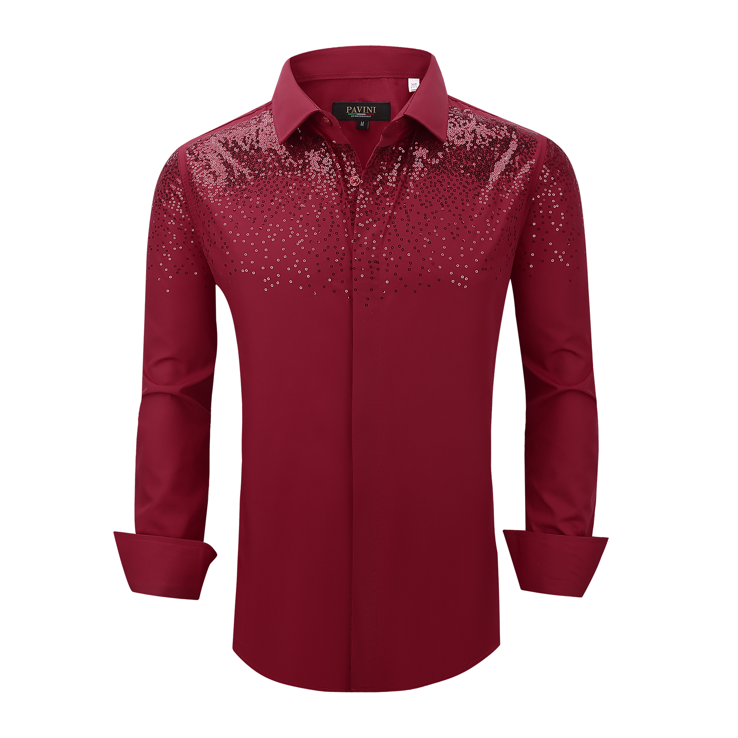 Red sequin dress shirt