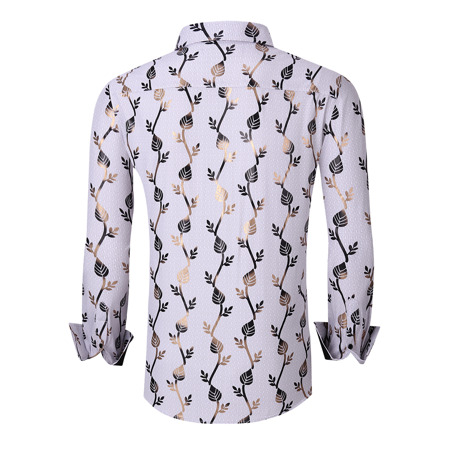 Men’s Two Tone Leave Print Shirt