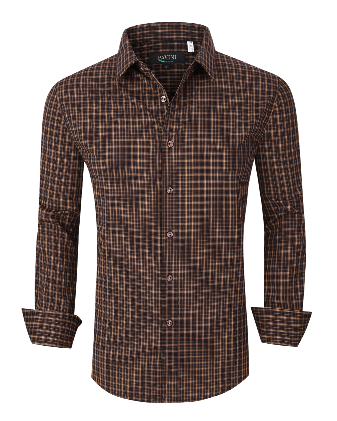 Men’s Casual Checkered Button-Up Shirt