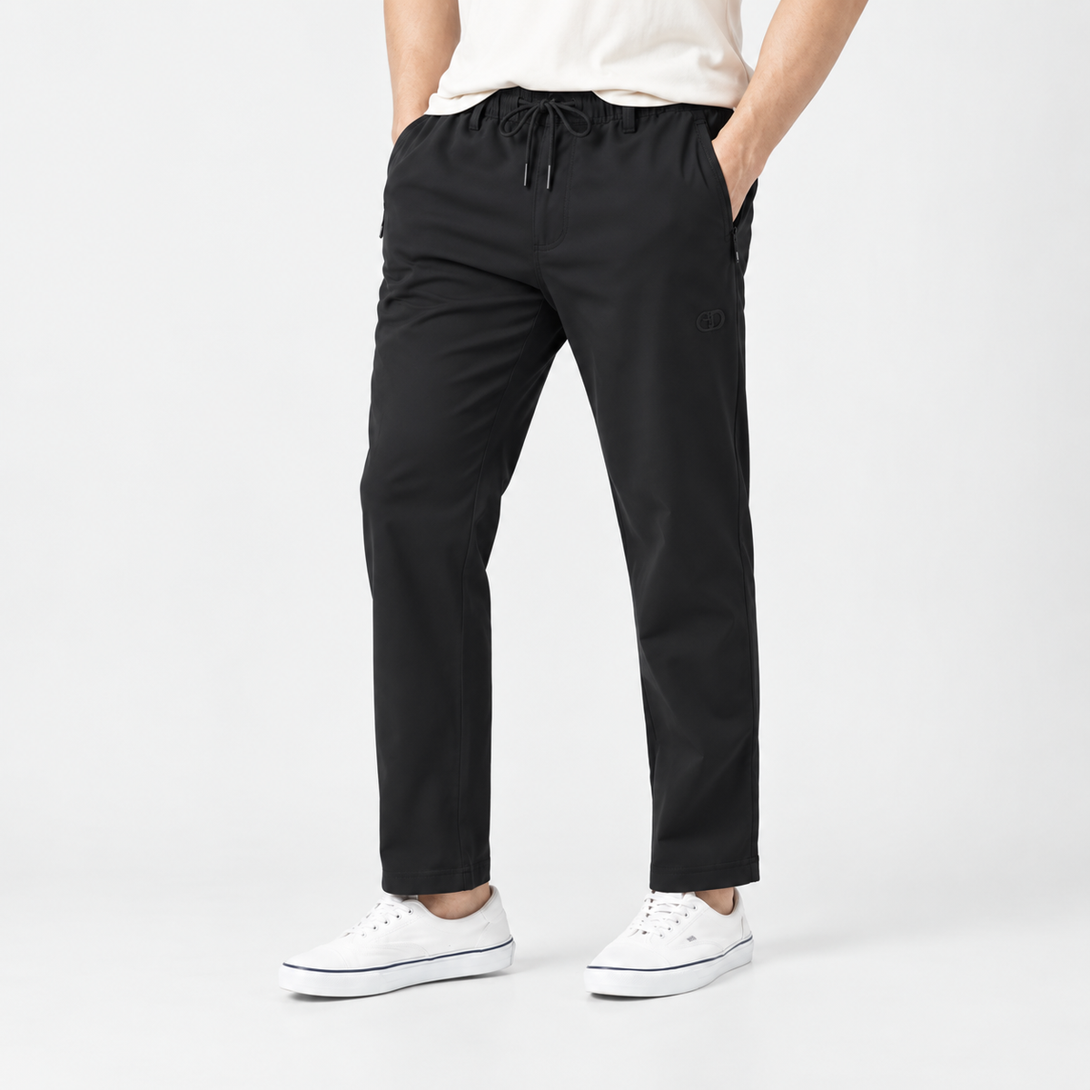 Men's Zip-Pocket Drawstring Pants - Style 682 - 32-Inch Inseam