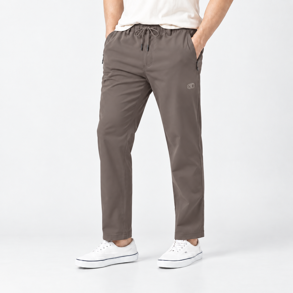 Men's Zip-Pocket Drawstring Pants - Style 682 - 32-Inch Inseam