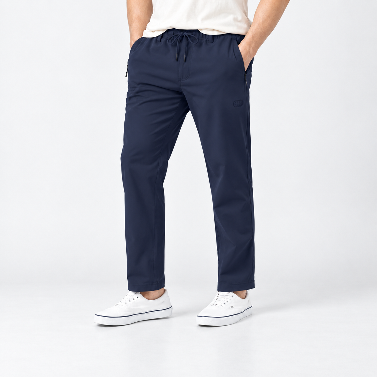 Men's Zip-Pocket Drawstring Pants - Style 682 - 32-Inch Inseam
