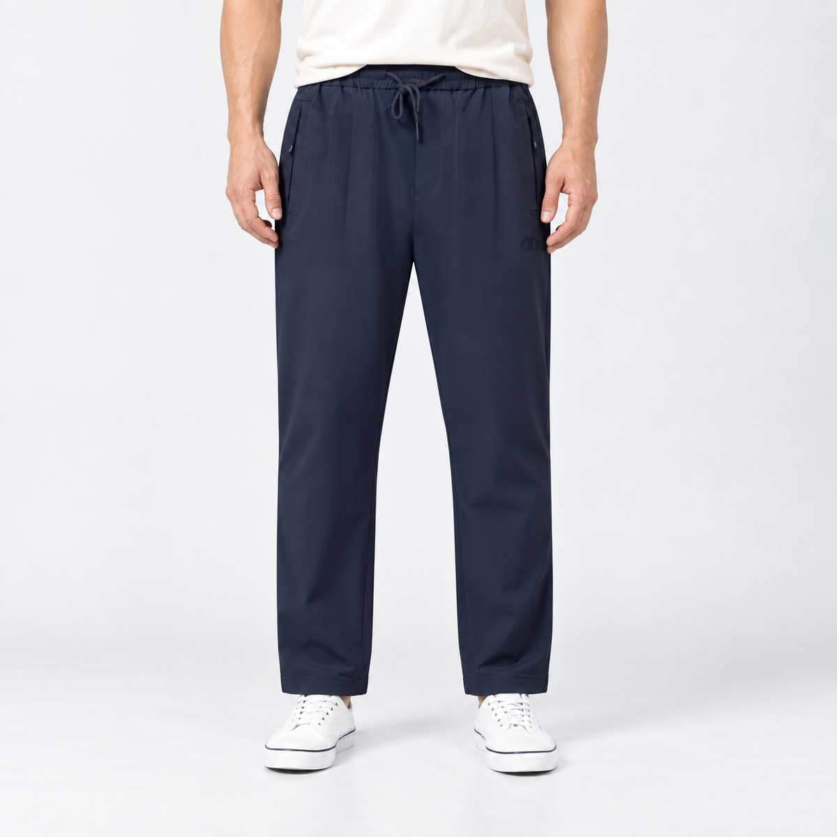 Men's Zip-Pocket Drawstring Pants - Style 682 - 32-Inch Inseam