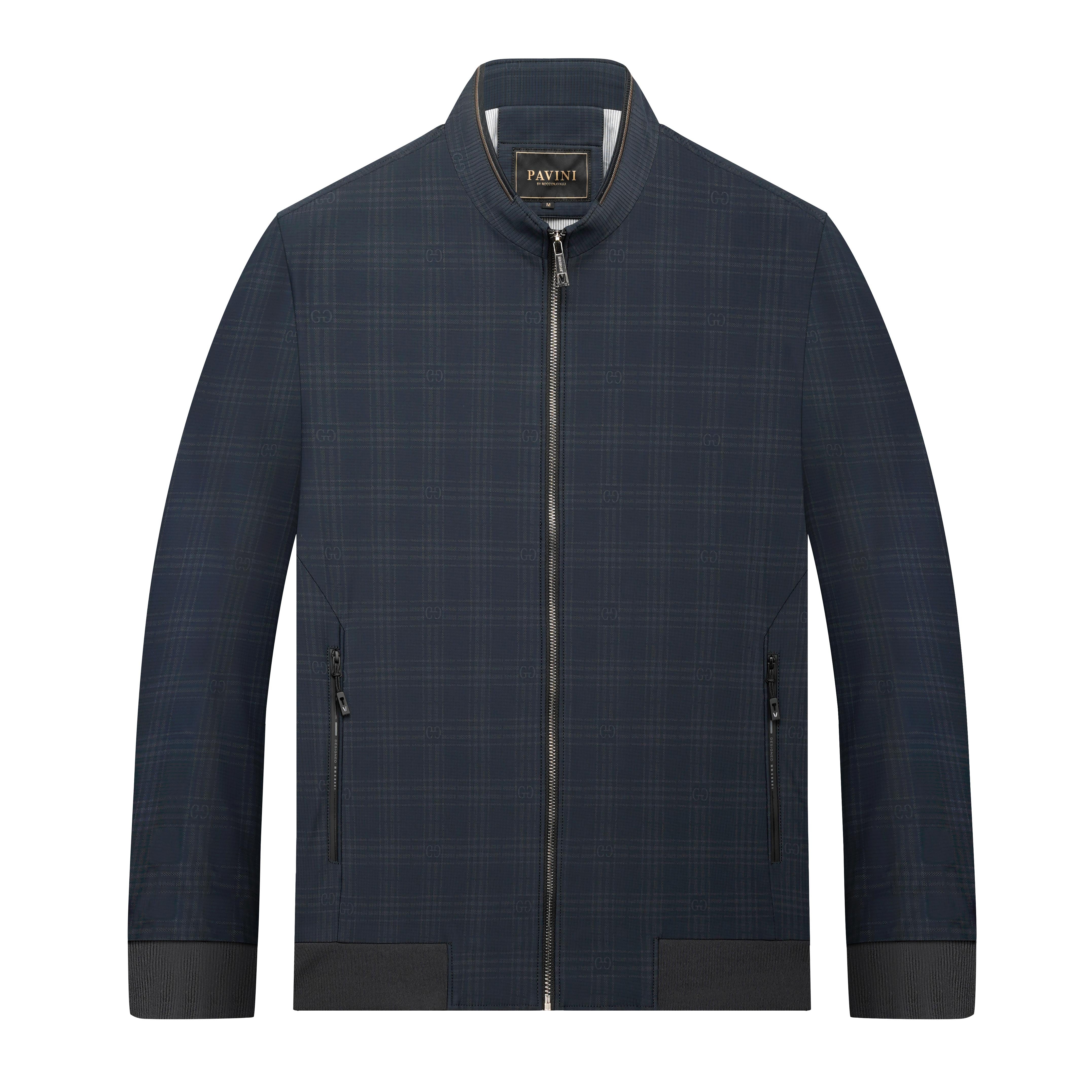 Men’s Plaid Zip-Up Bomber Jacket