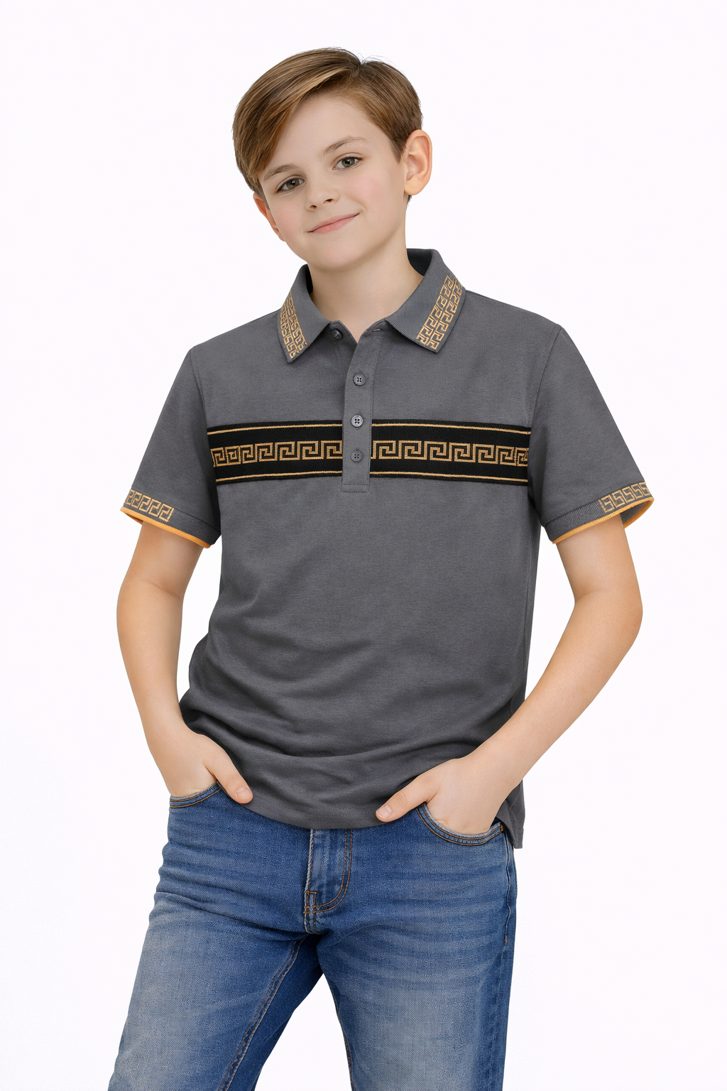 PAVINI KIDS Short Sleeve Polo Shirt