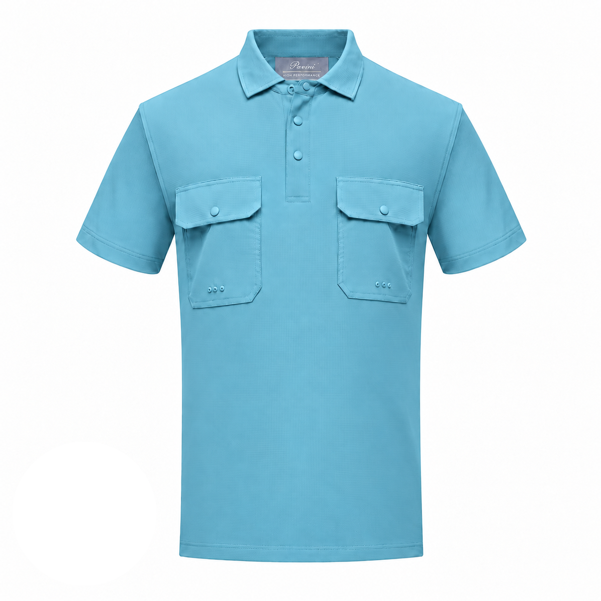 Pavini Men's Textured Short Sleeve Fishing Polo - FP-26411