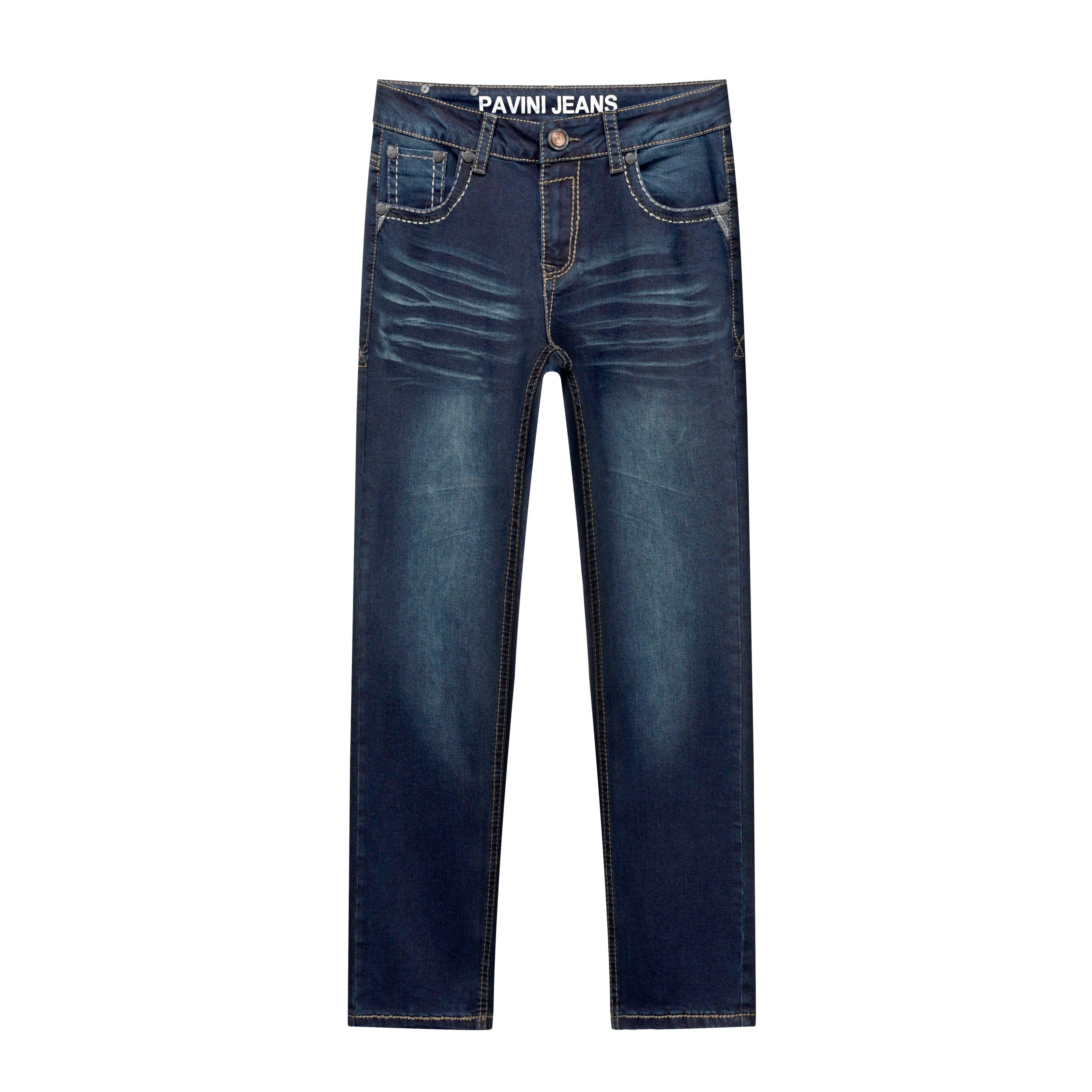 Men’s Real Stitch Indigo Jeans