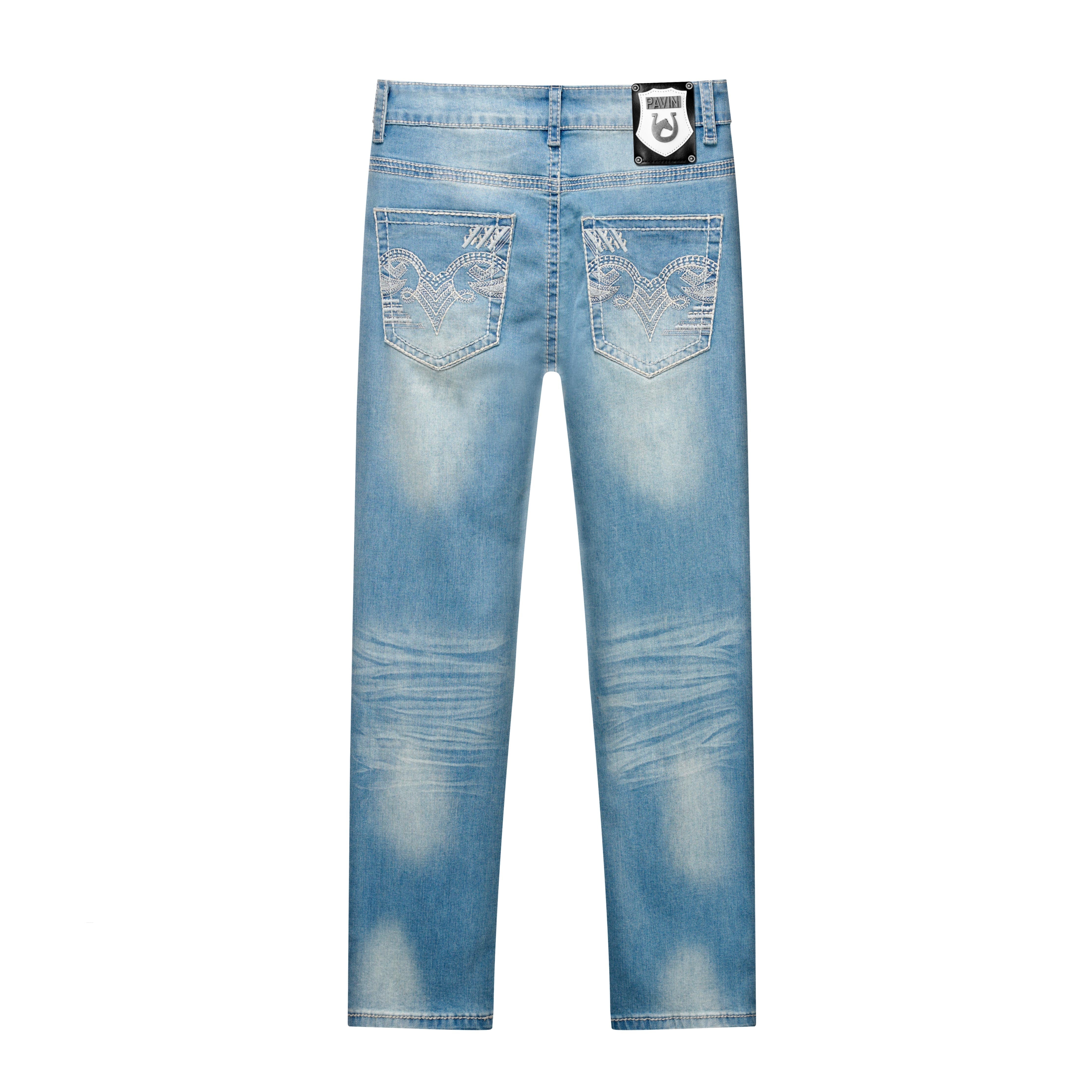 Men’s Real Stitch Light Blue Jeans