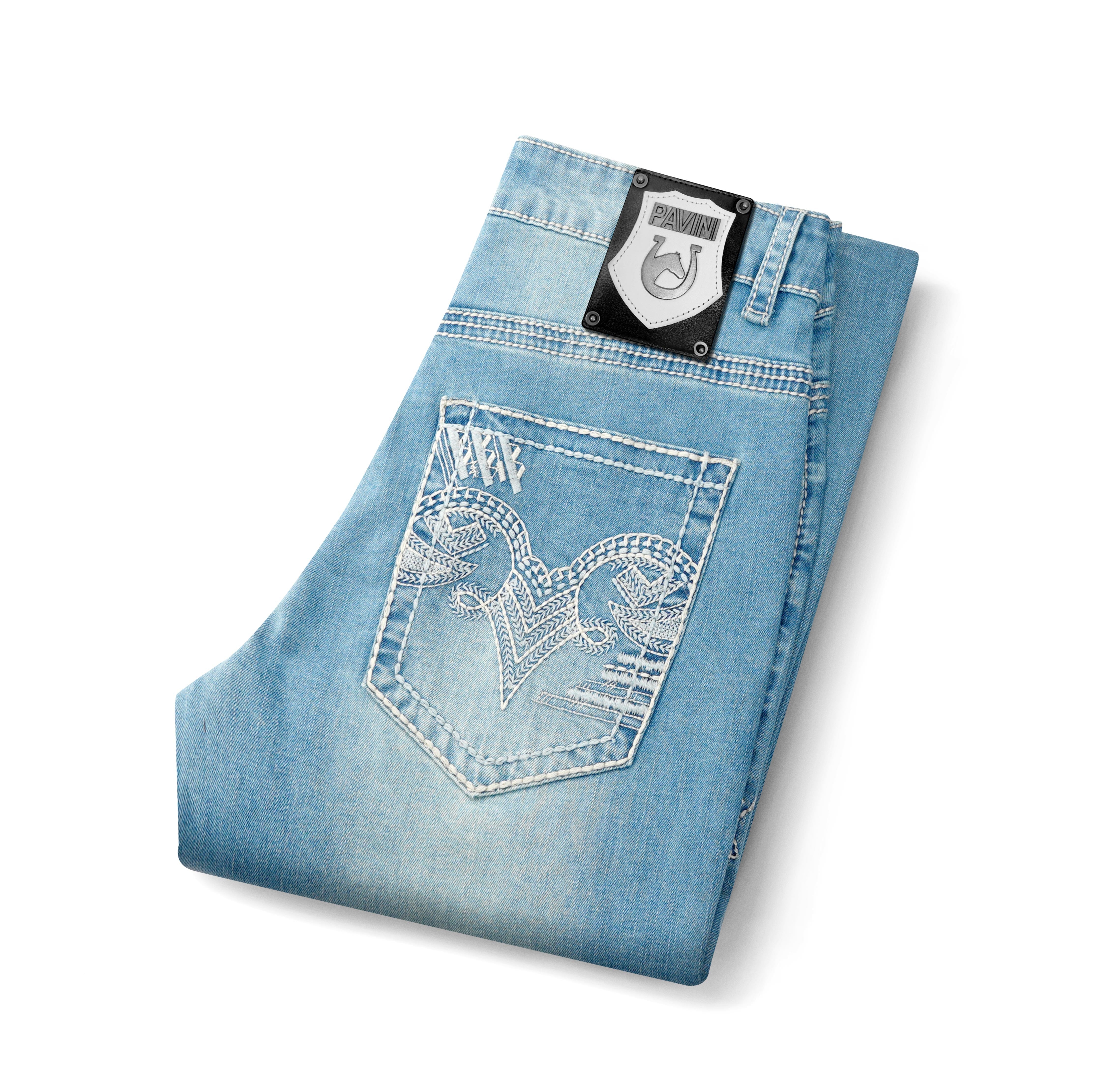 Men’s Real Stitch Light Blue Jeans