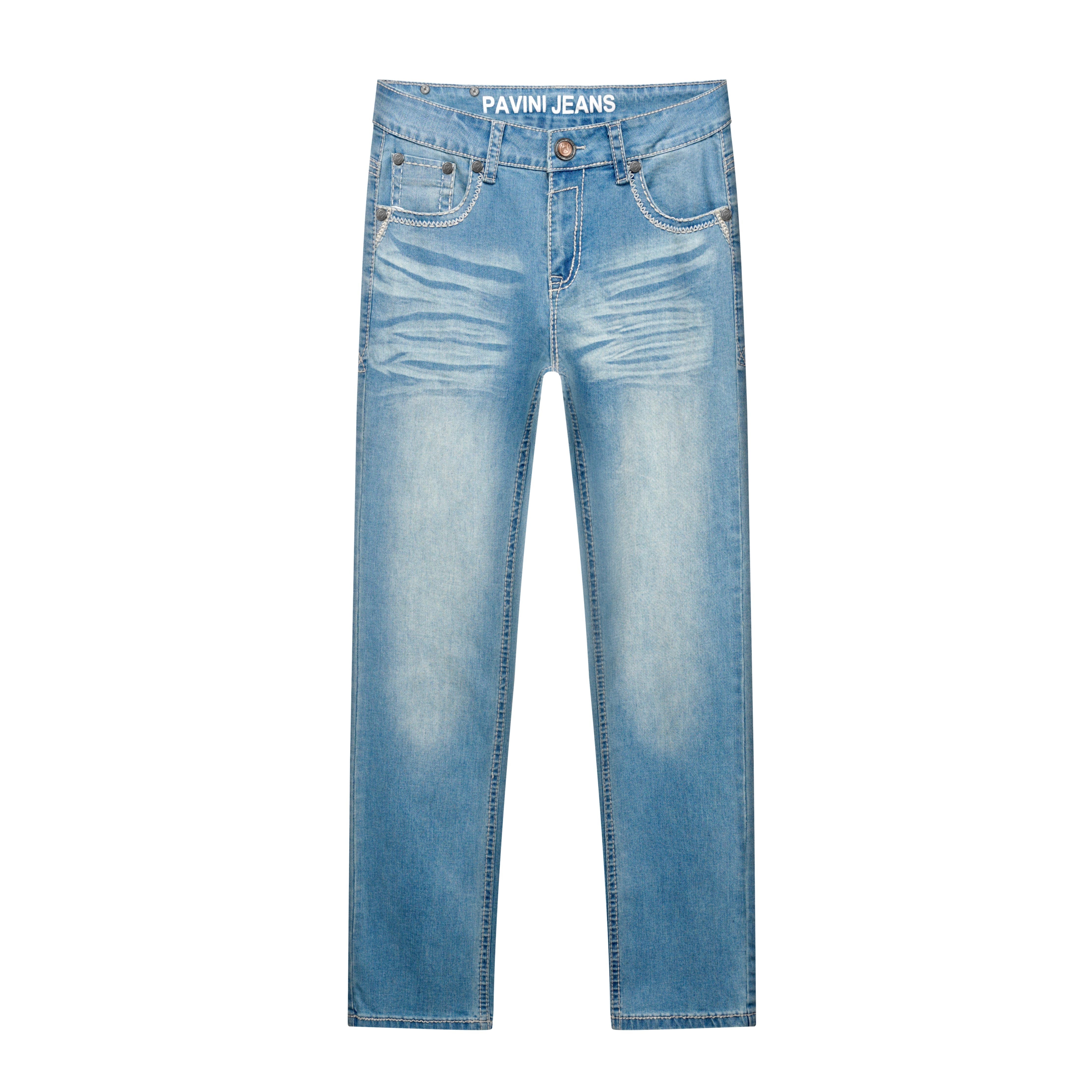 Men’s Real Stitch Light Blue Jeans