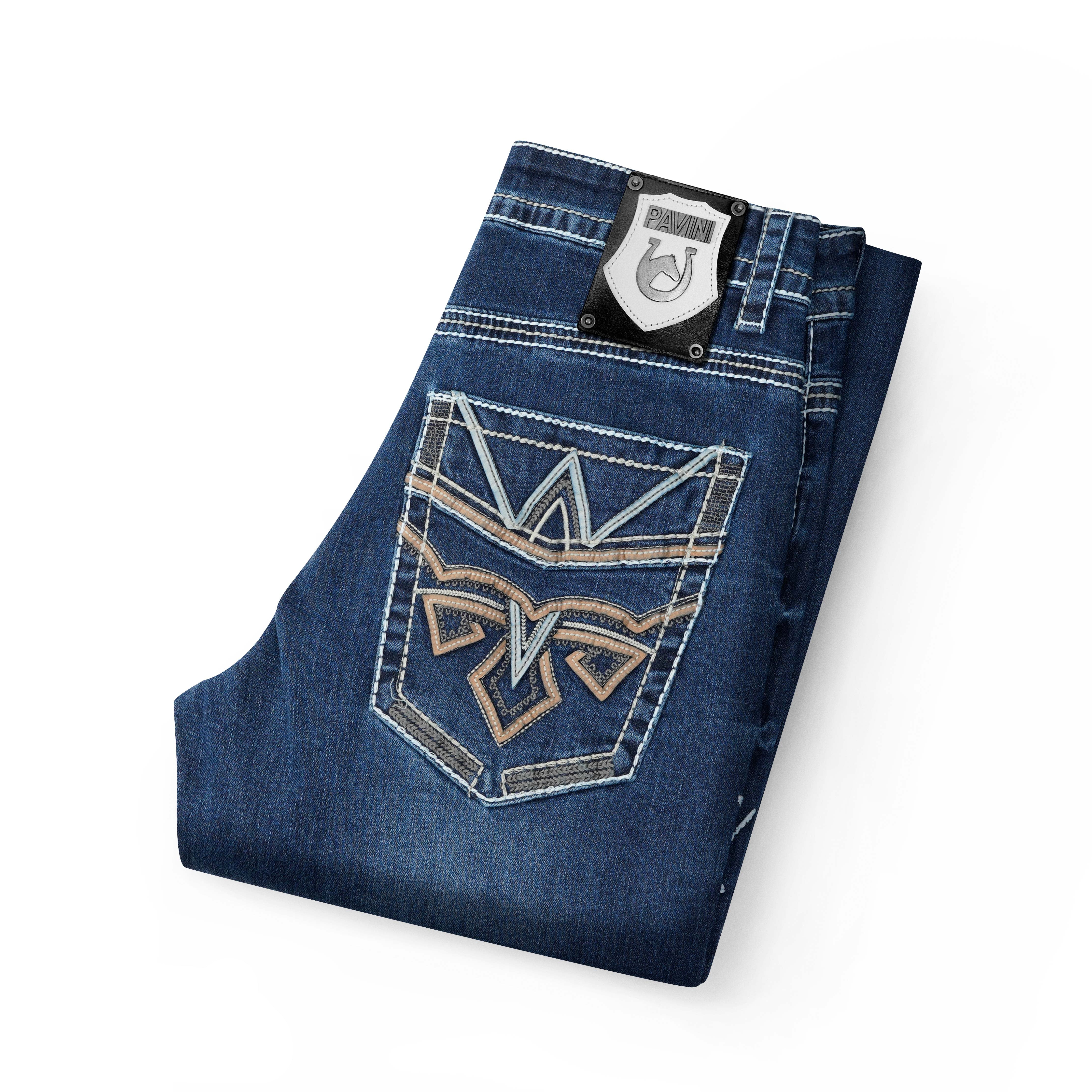 Men’s Stitch Up Dark Blue Jeans