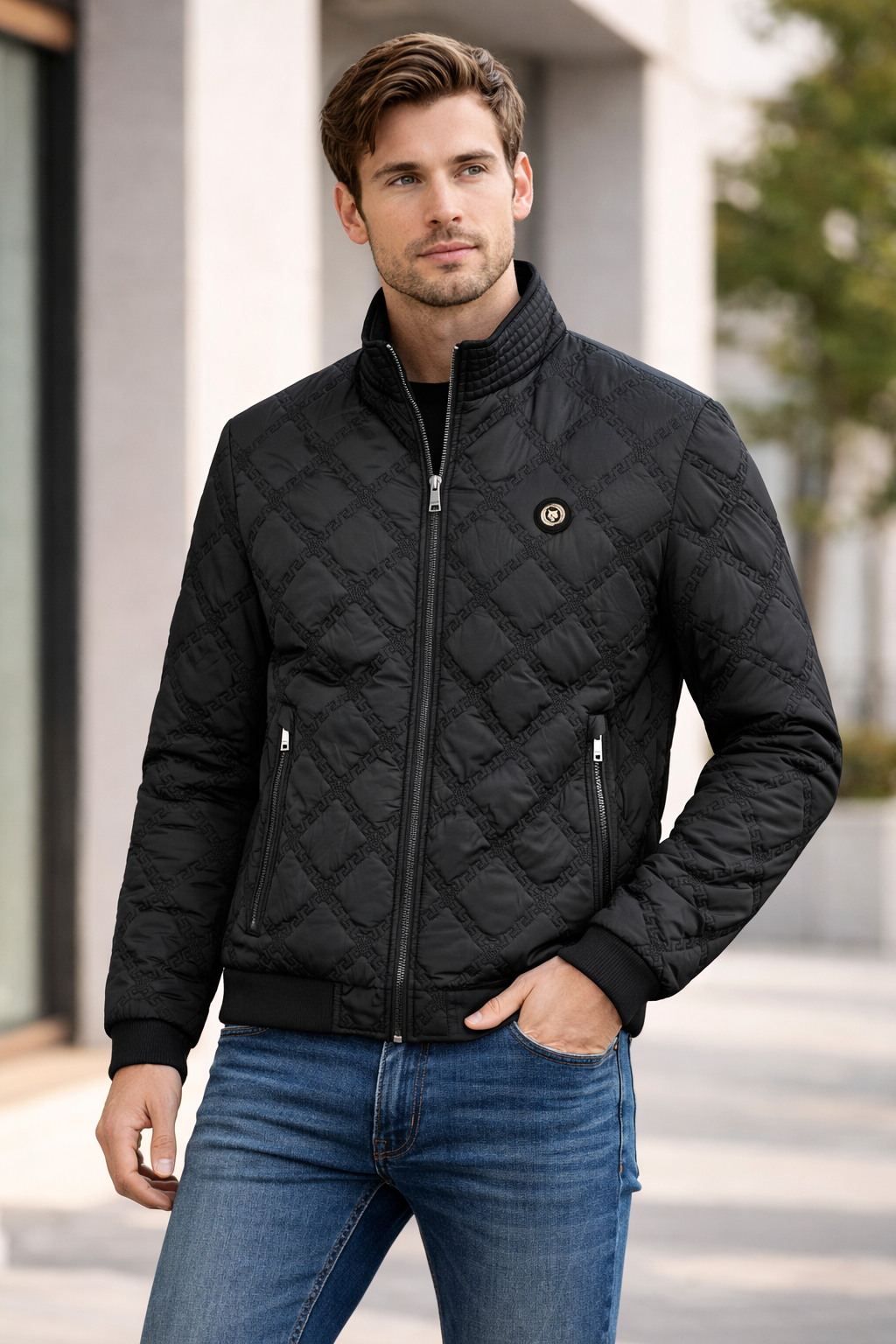 Men’s Quilted Bomber Jacket