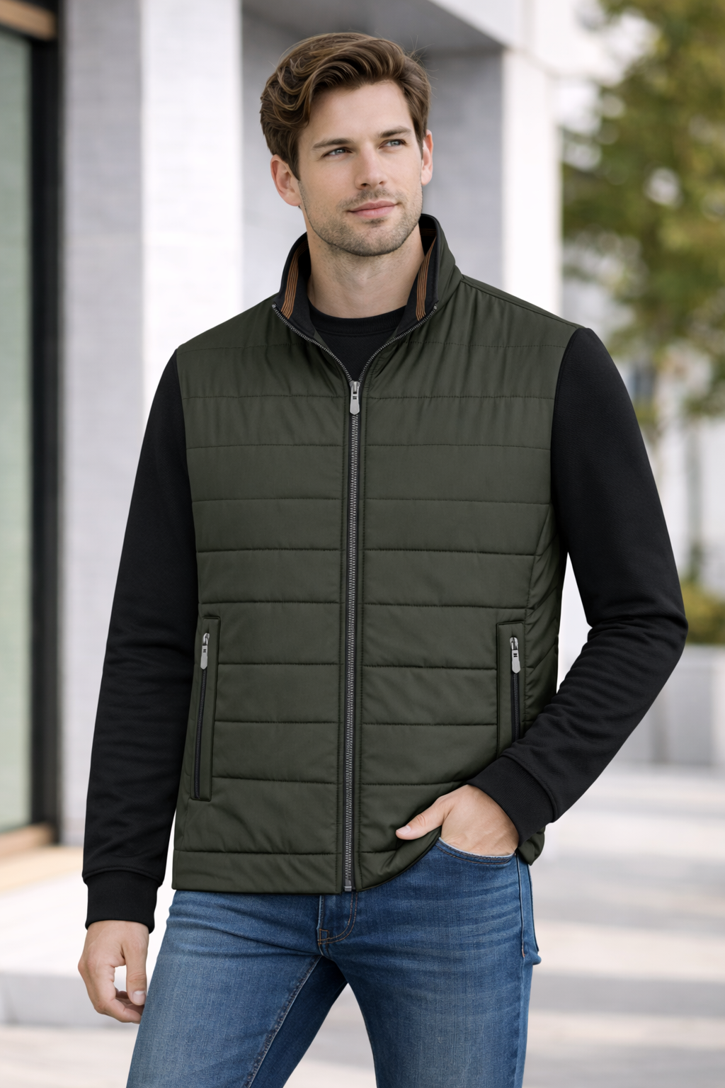 Men’s Zip-Up Puffer Vest