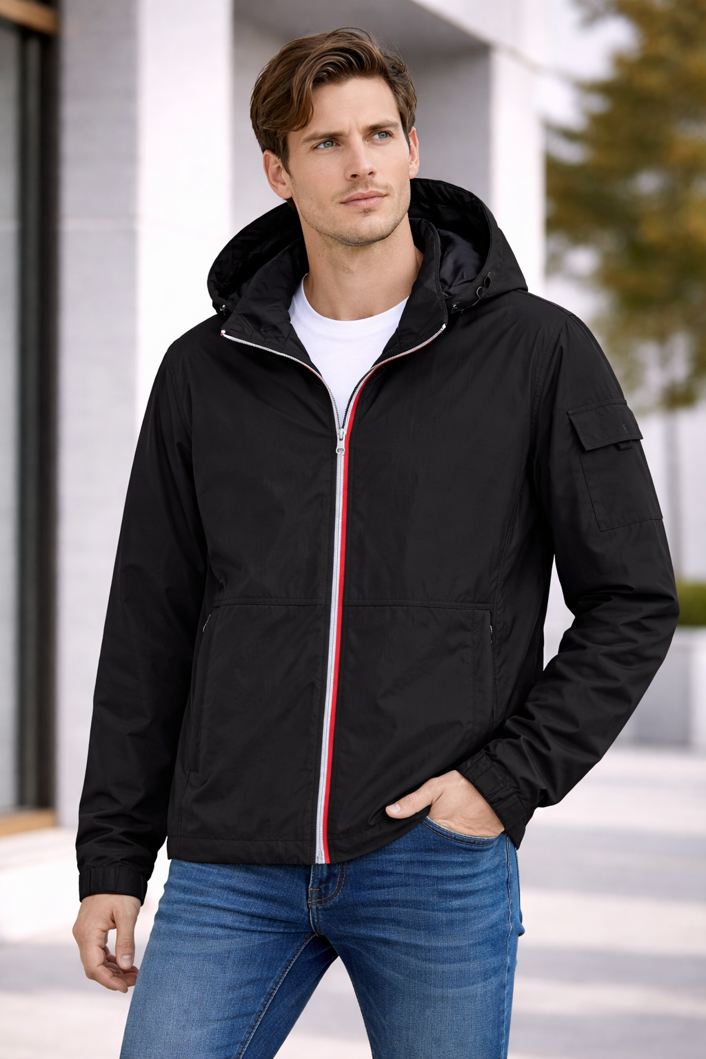 Men’s Hooded Zip-Up Jacket