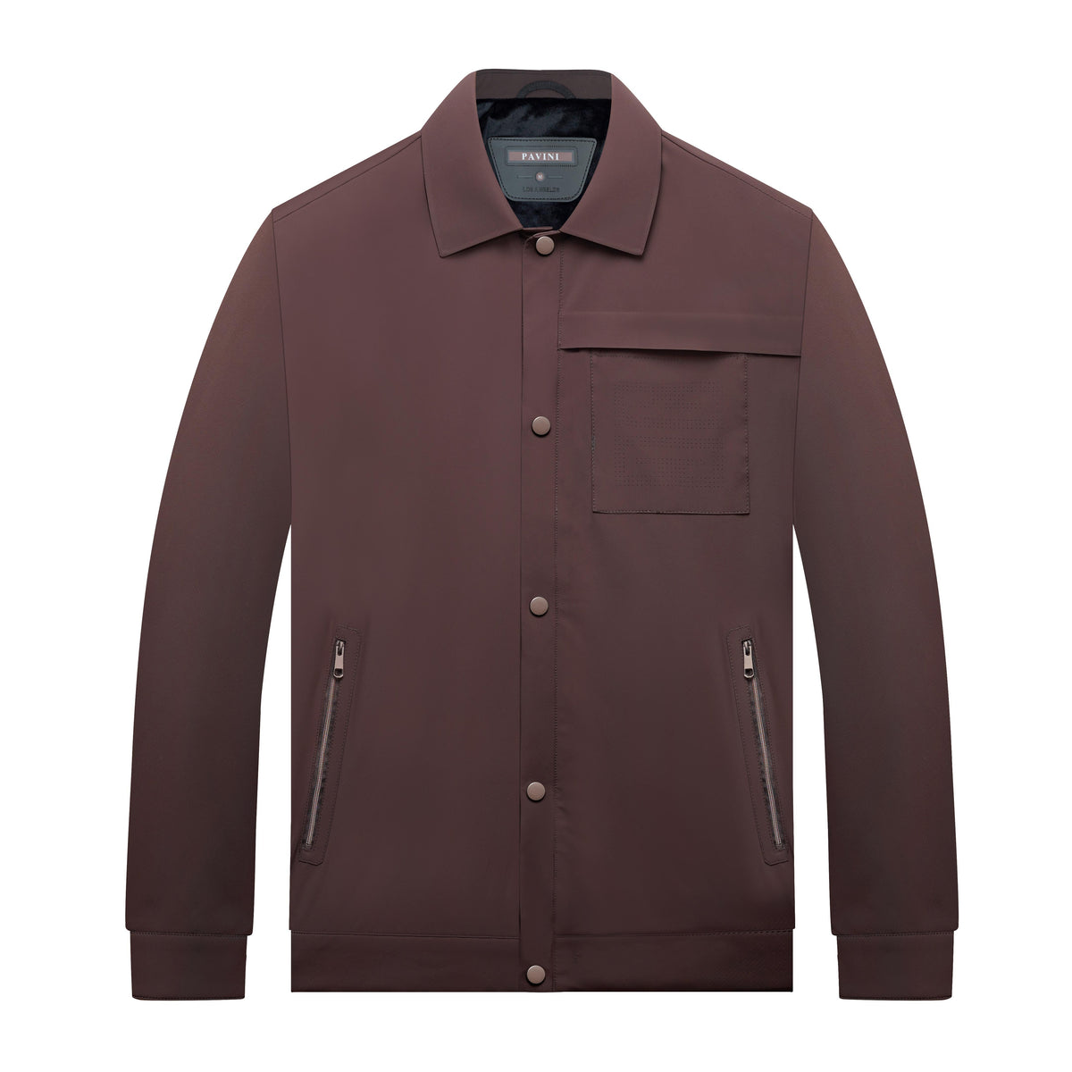 Pavini Men's Snap-Front Jacket with Zip Pockets - JK-601