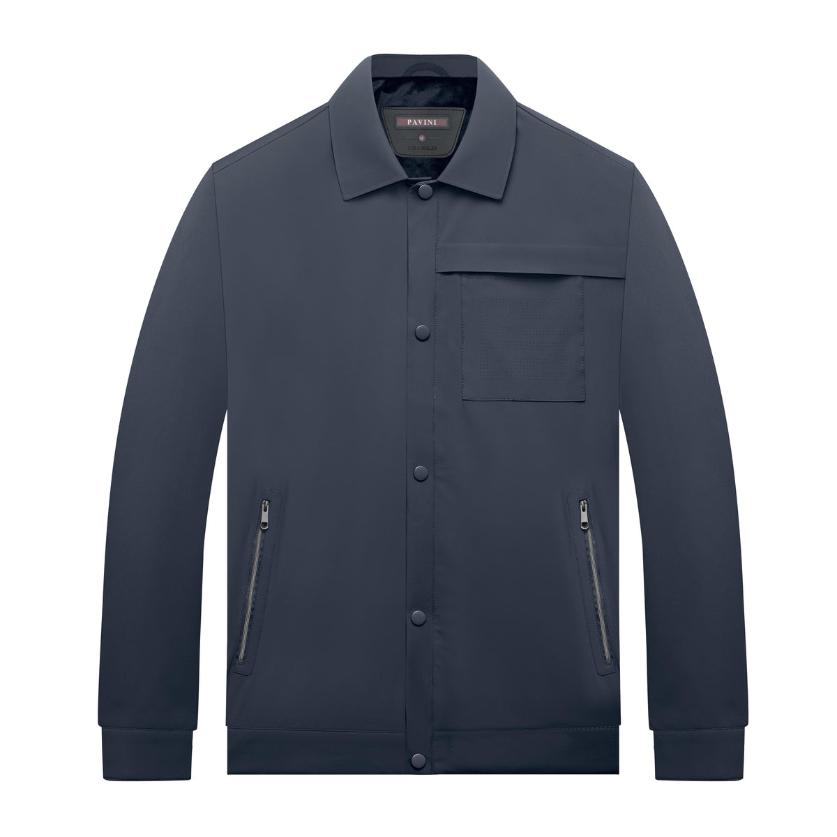 Pavini Men's Snap-Front Jacket with Zip Pockets - JK-601