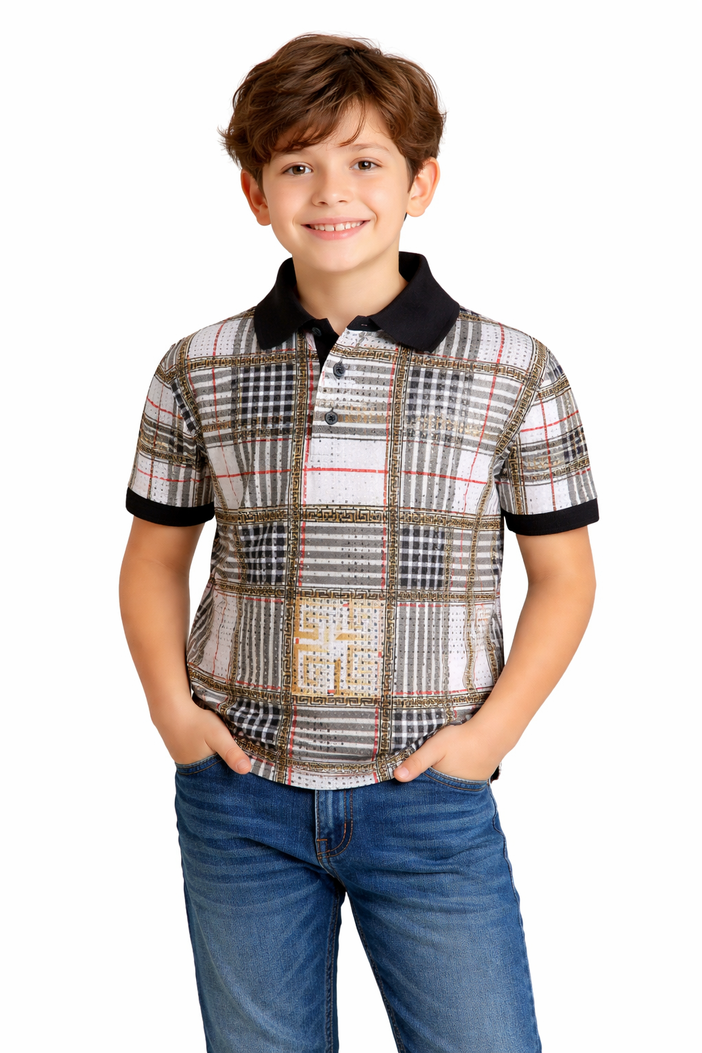 PAVINI KIDS Short Sleeve Polo Shirt