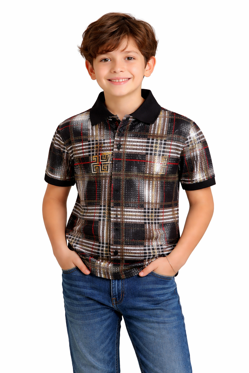 PAVINI KIDS Short Sleeve Polo Shirt