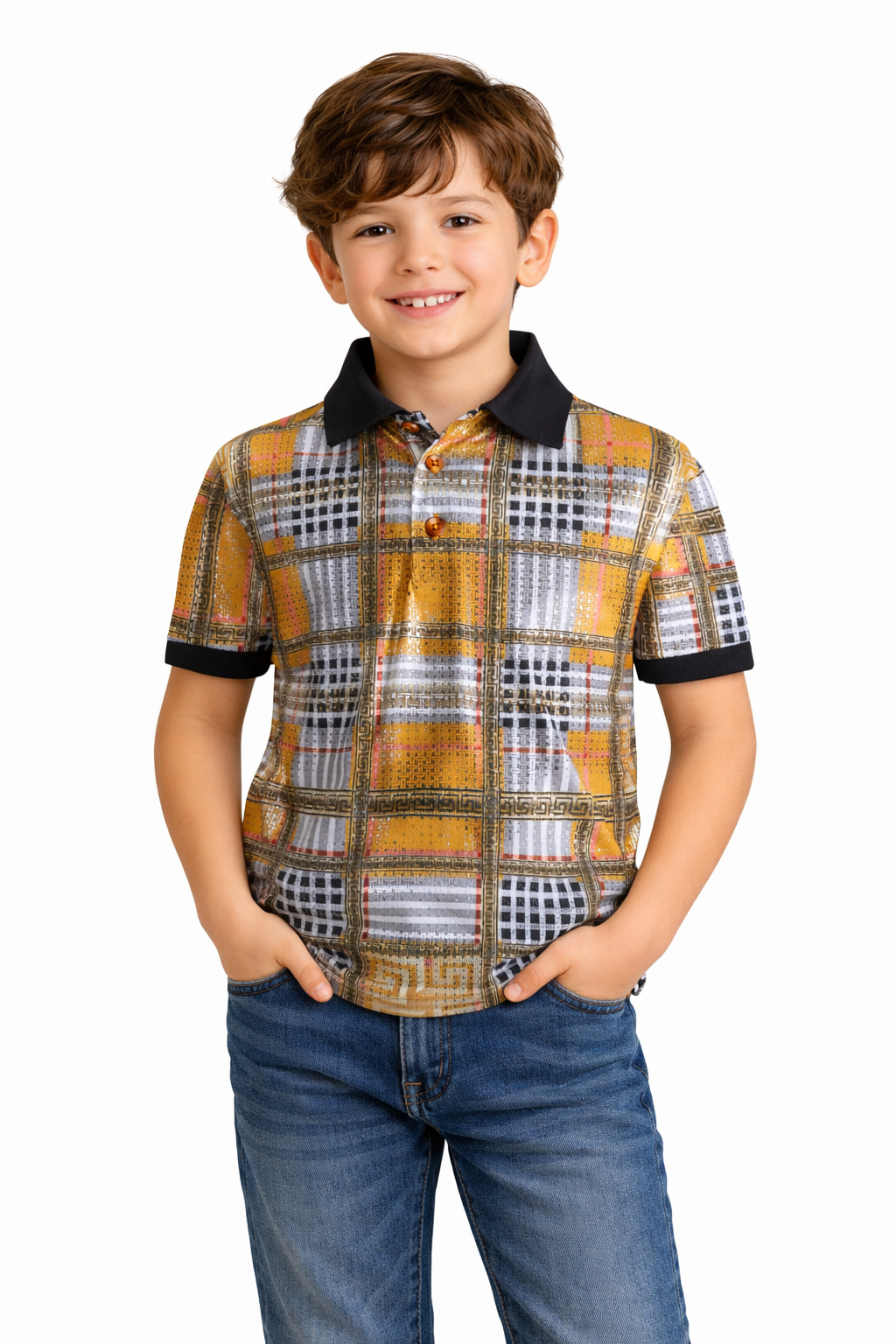 PAVINI KIDS Short Sleeve Polo Shirt