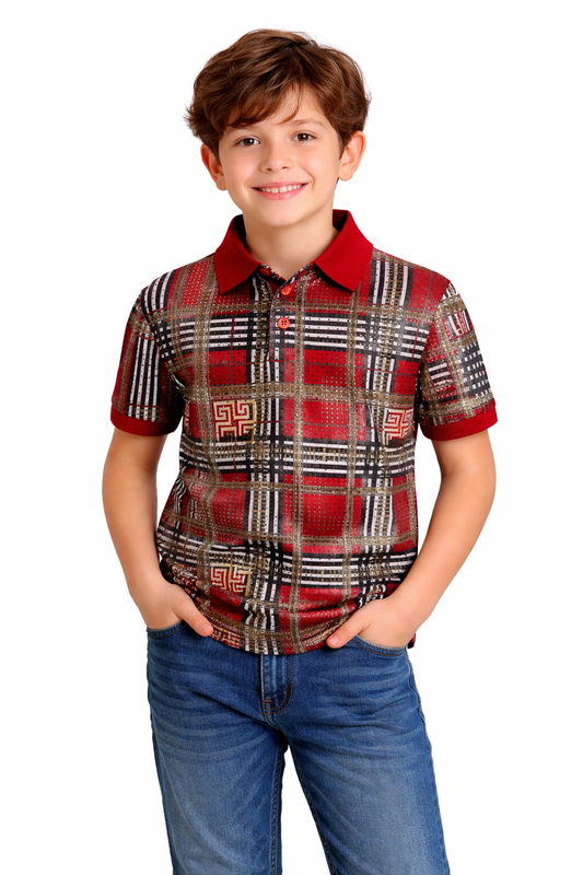 PAVINI KIDS Short Sleeve Polo Shirt