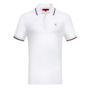 Polo Shirt with Stripe Trim & Chest Logo