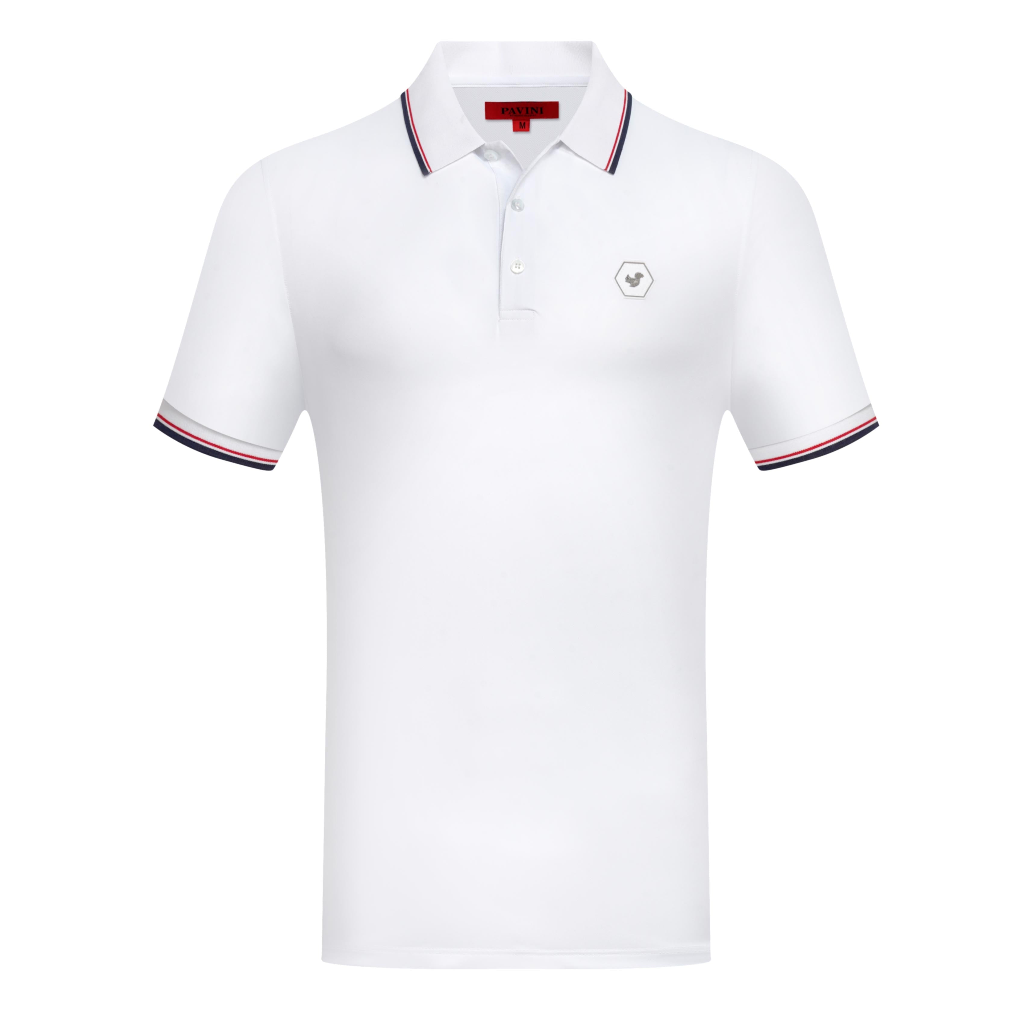 Polo Shirt with Stripe Trim & Chest Logo