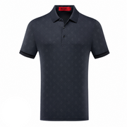 Polo Shirt with All-Over Card Suit Pattern
