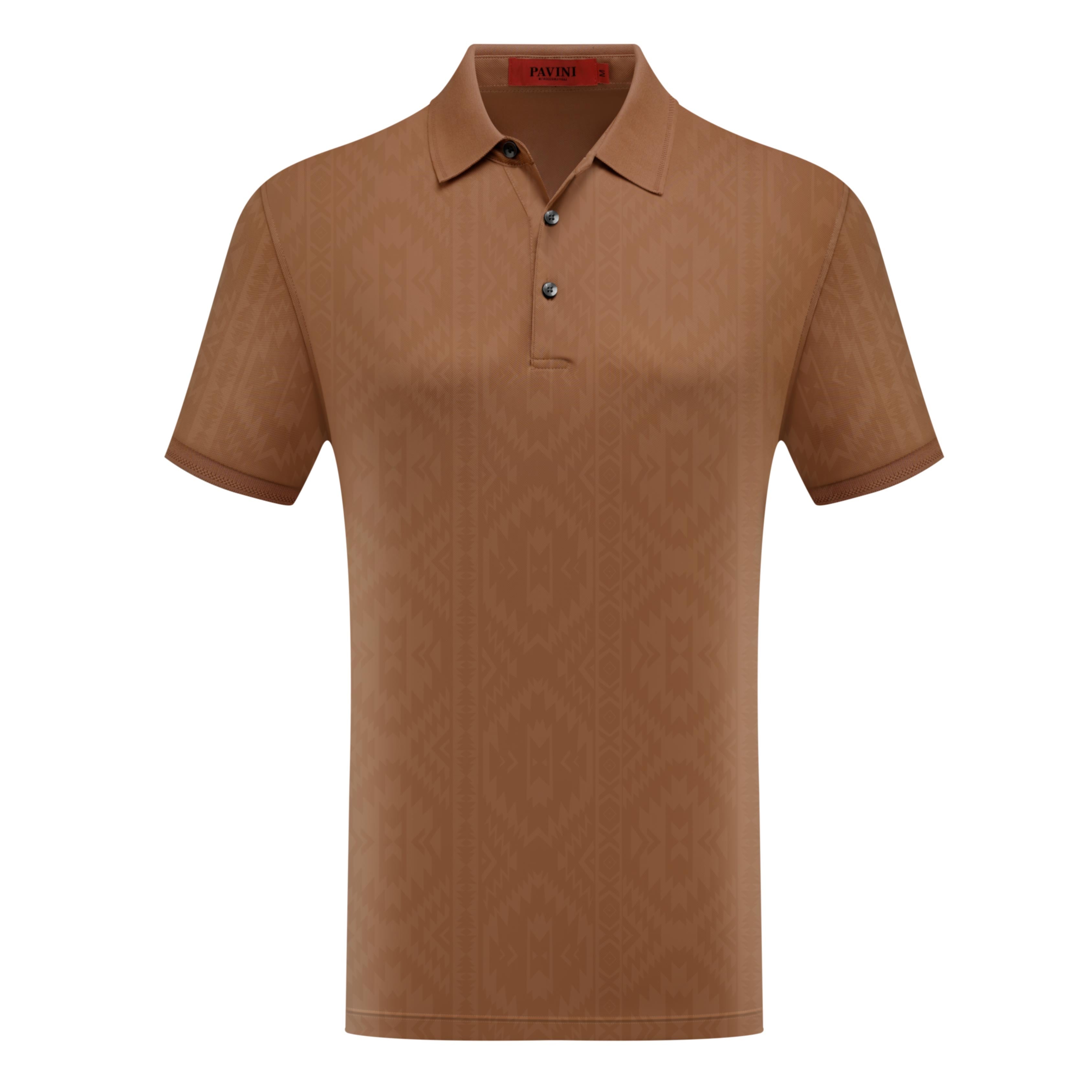 Short Sleeve Tonal Pattern Polo