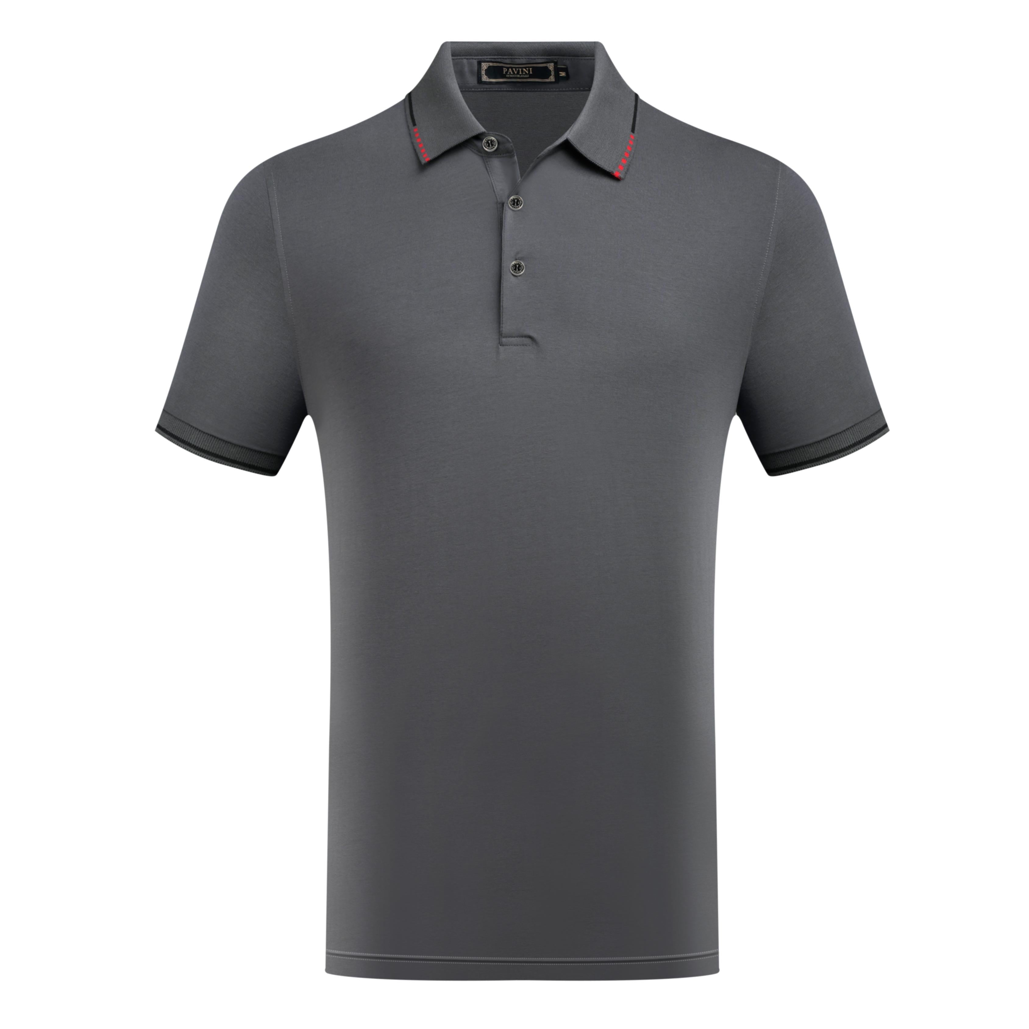 Polo Shirt with Contrast Trim Detail