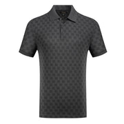 Men’s Textured Check Pattern Polo Shirt
