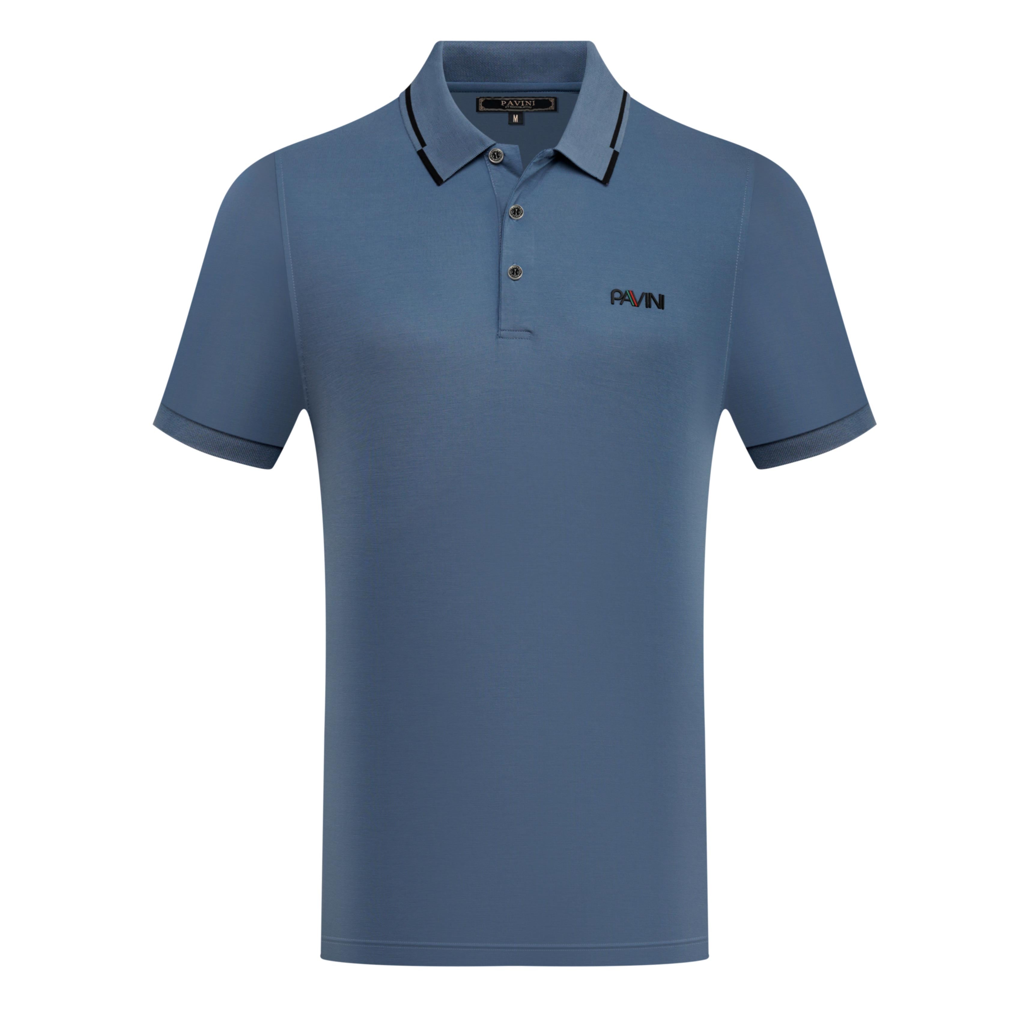 Polo Shirt with Chest Logo & Contrast Collar Trim