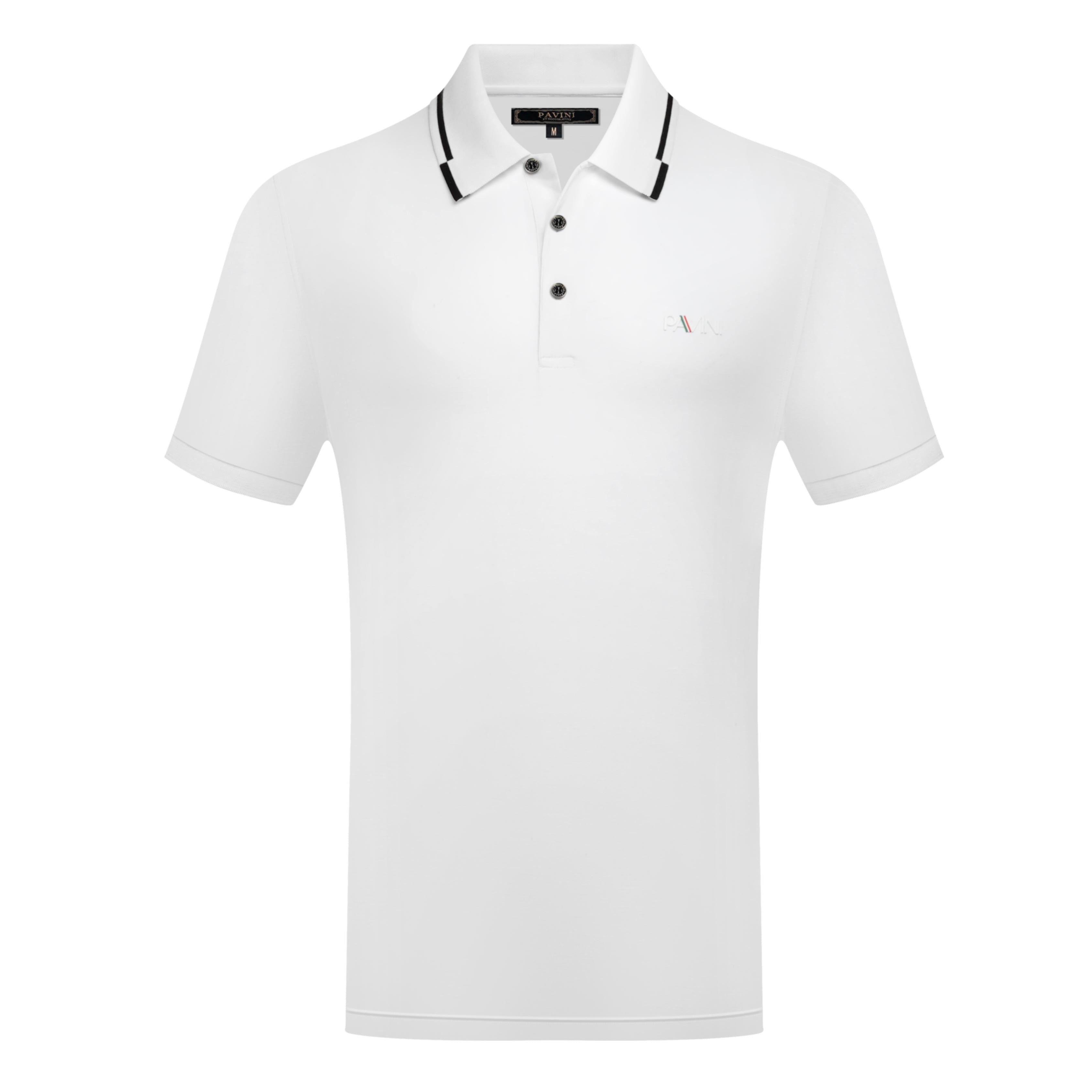 Polo Shirt with Chest Logo & Contrast Collar Trim