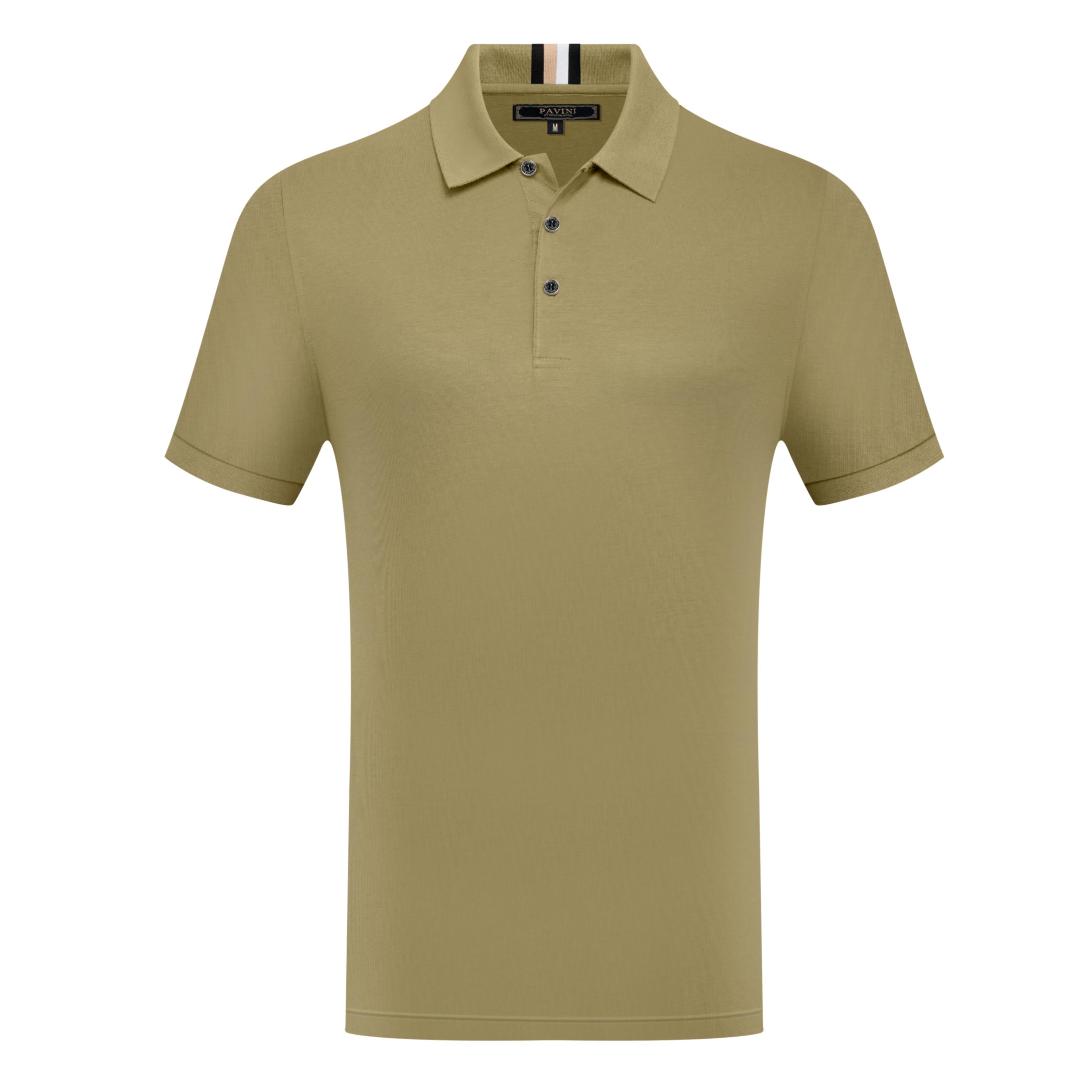 Solid Polo Shirt with Contrast Inner Collar Detail