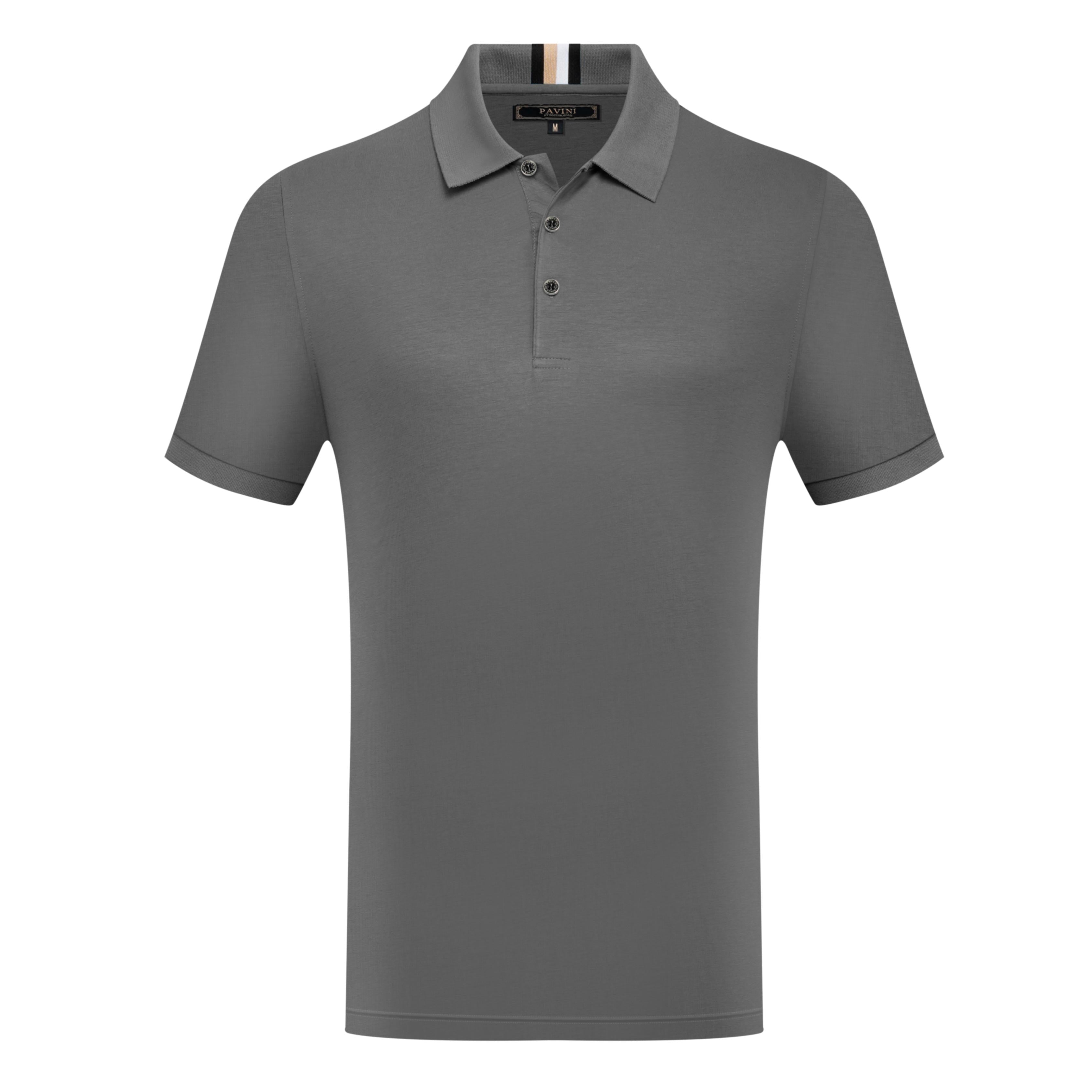 Solid Polo Shirt with Contrast Inner Collar Detail