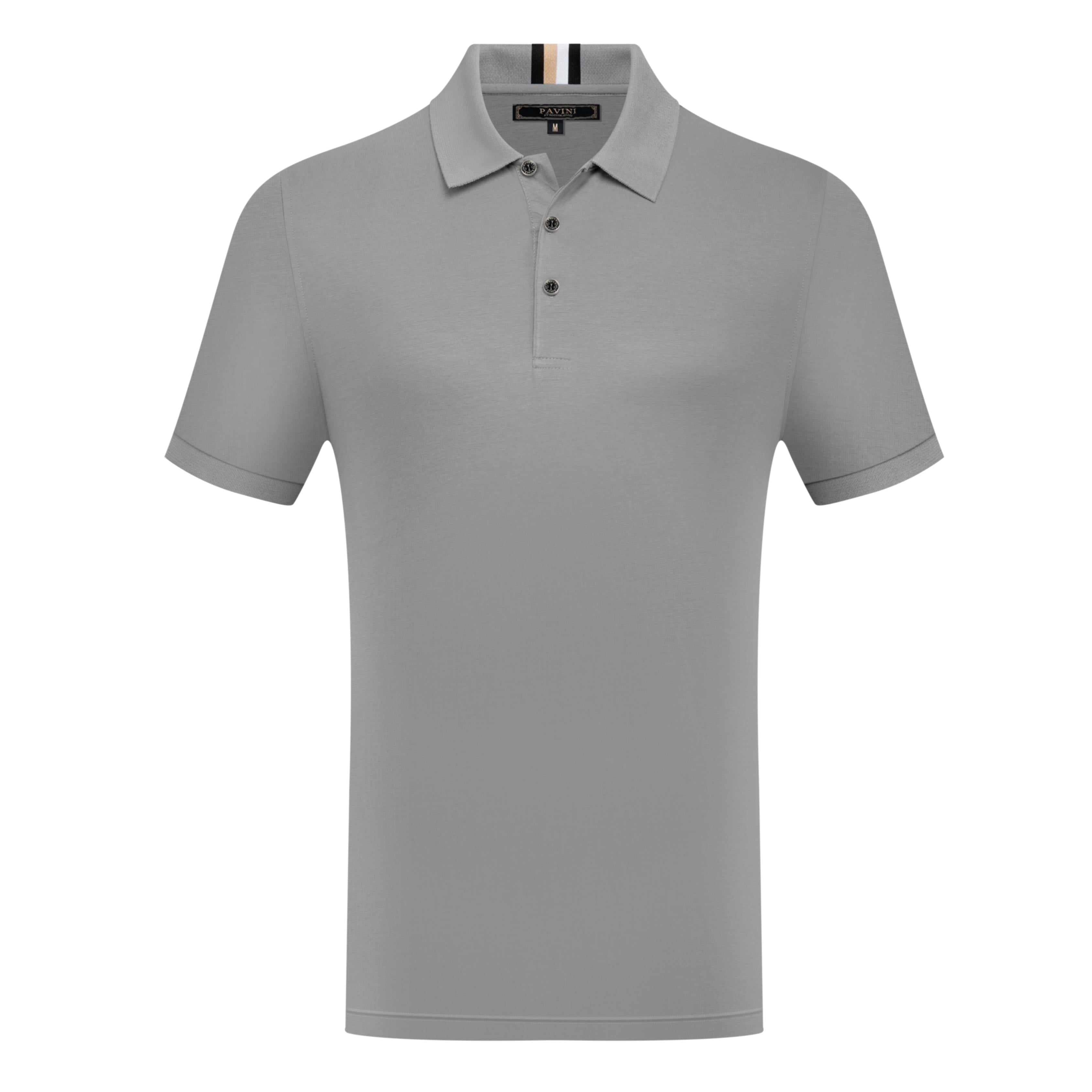 Solid Polo Shirt with Contrast Inner Collar Detail