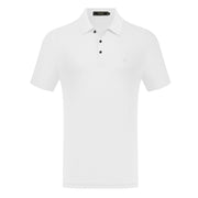 Short Sleeve Textured Polo with Logo Detail