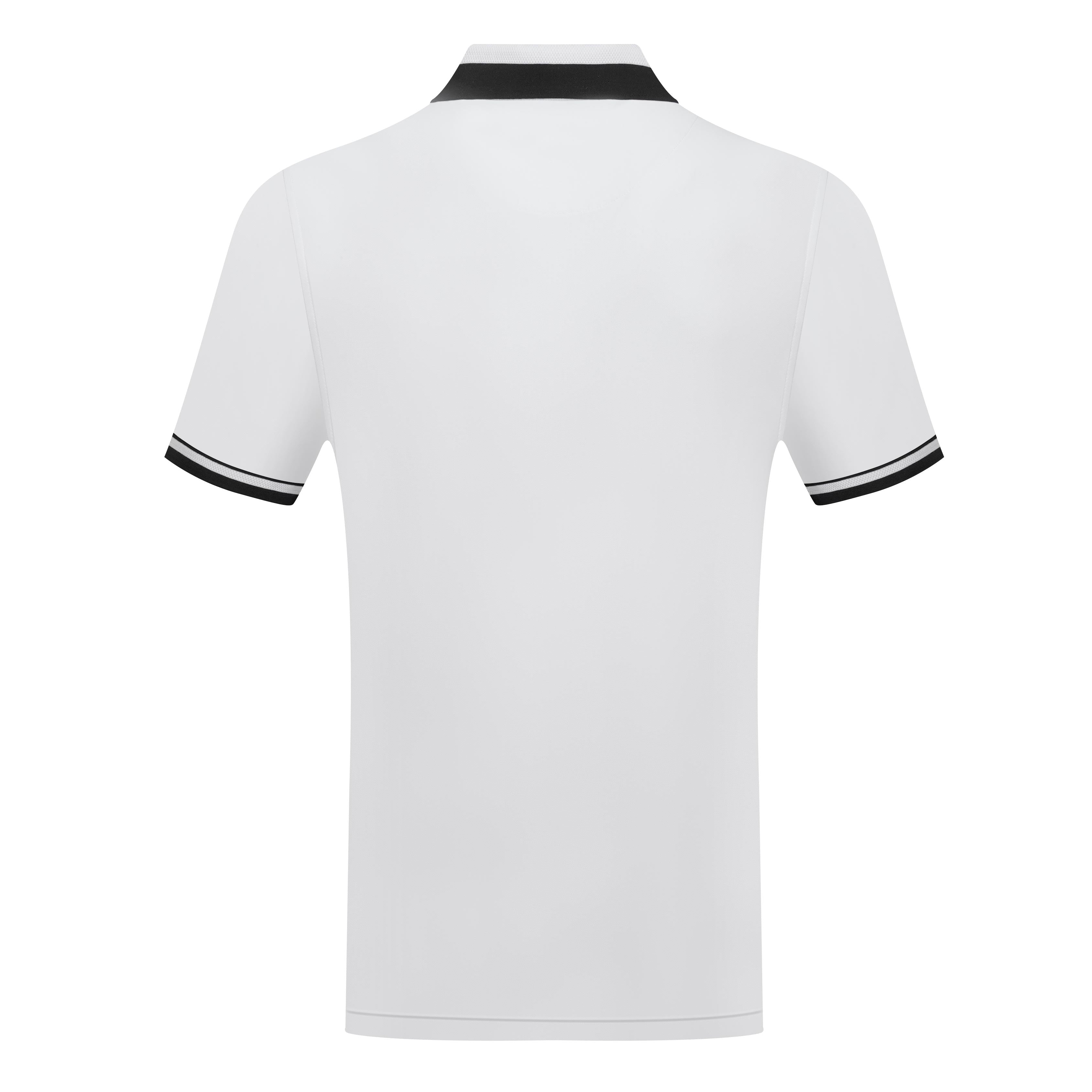Short Sleeve Polo with Black Contrast Collar & Sleeve Trim