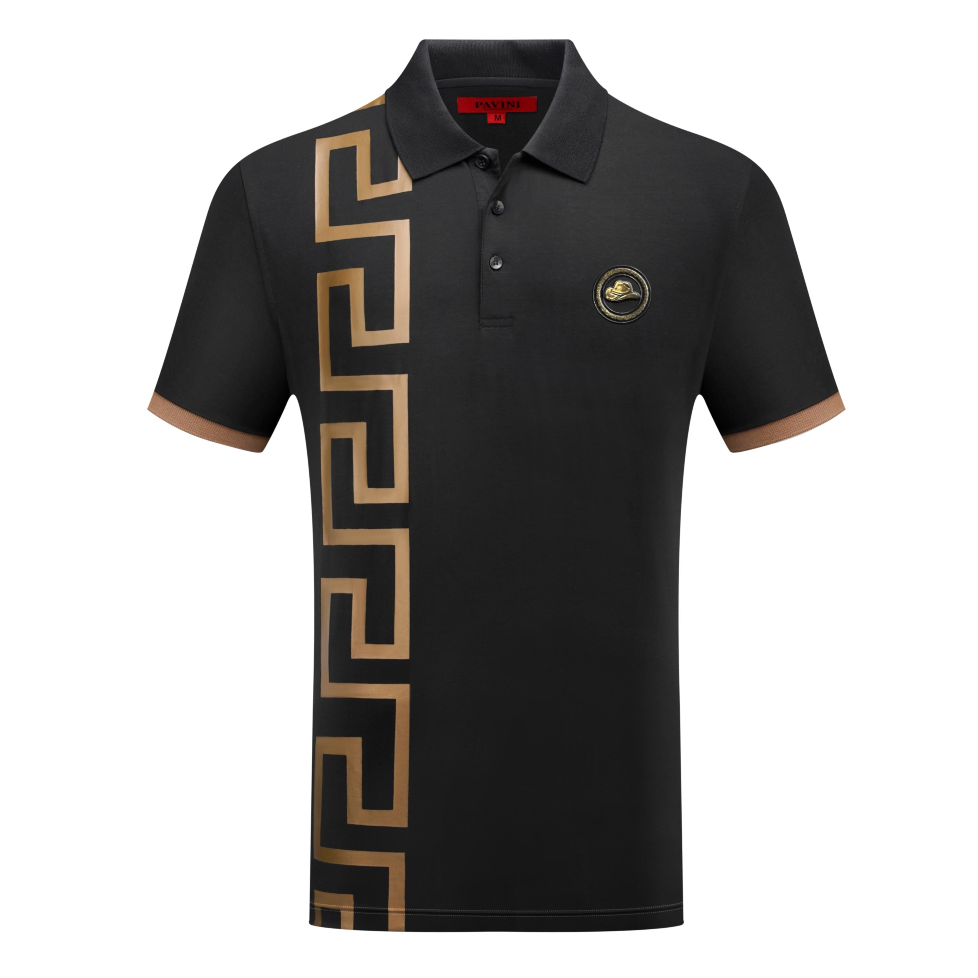 Vertical Greek Key Polo Shirt