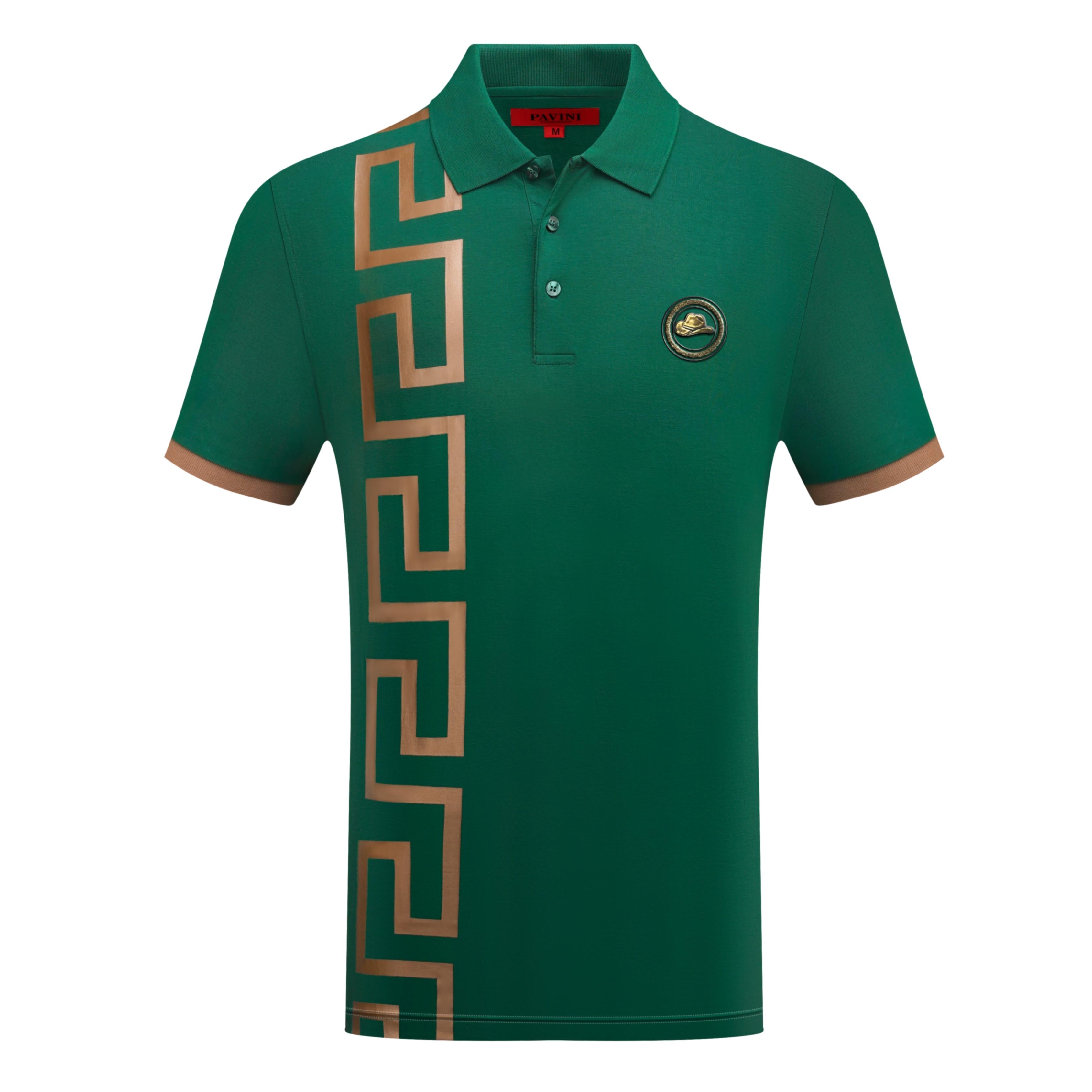 Vertical Greek Key Polo Shirt