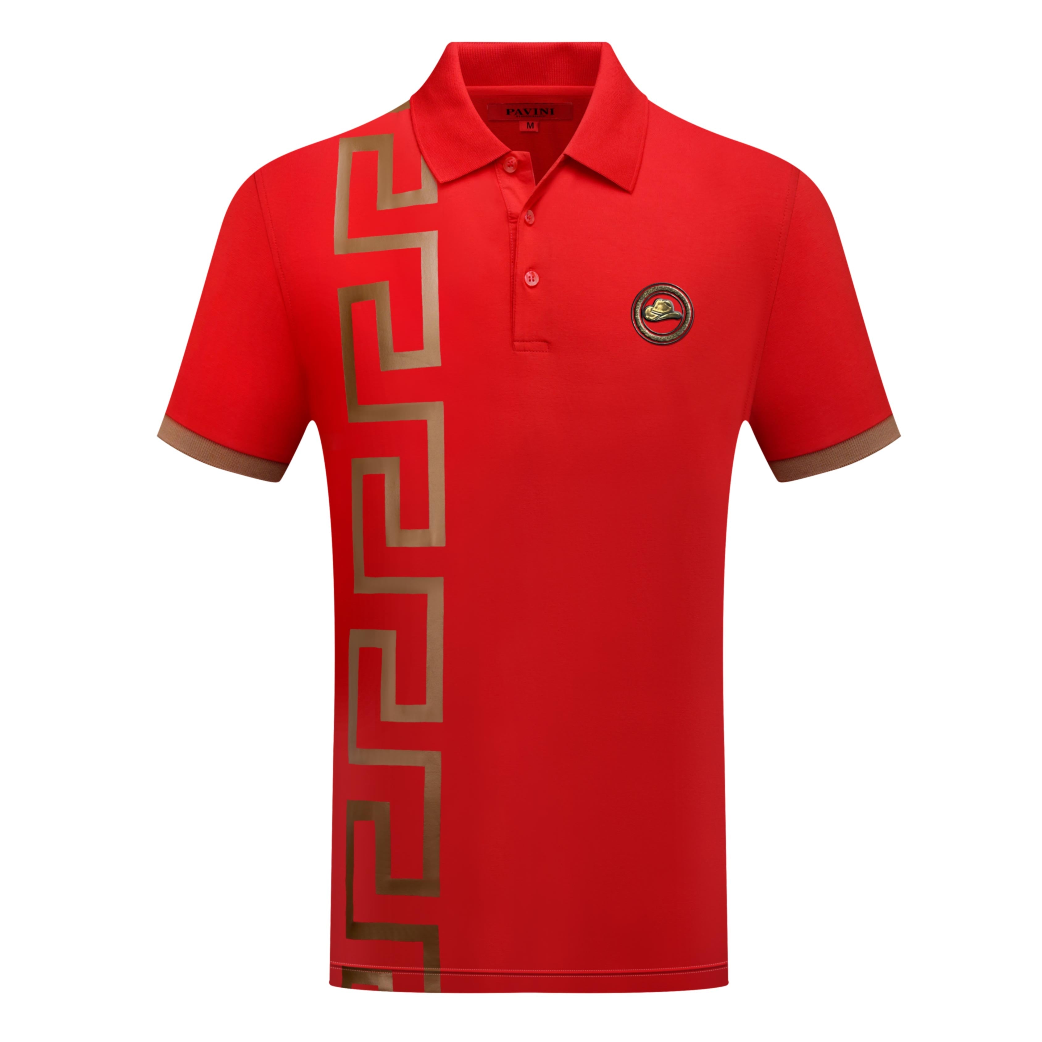 Vertical Greek Key Polo Shirt