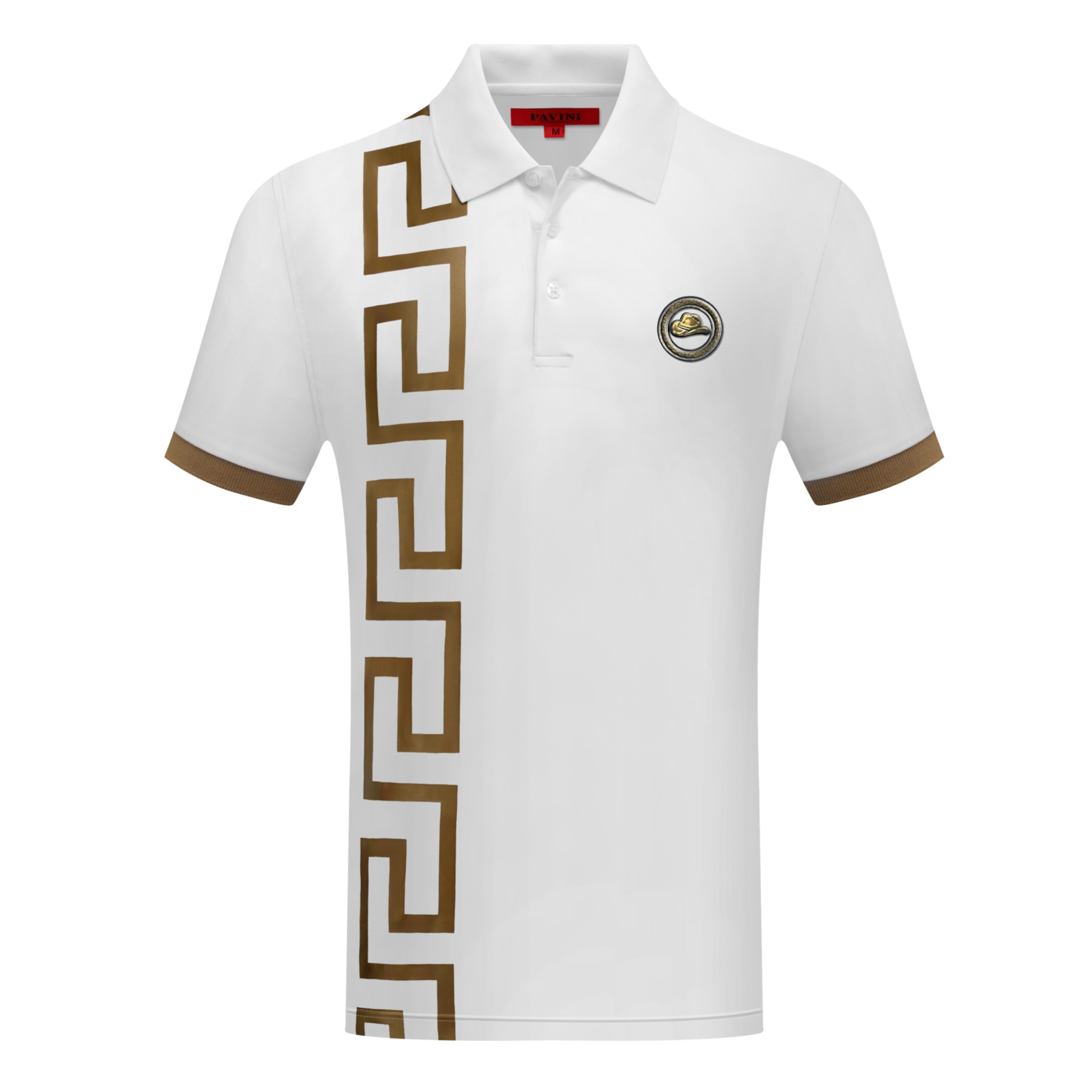 Vertical Greek Key Polo Shirt