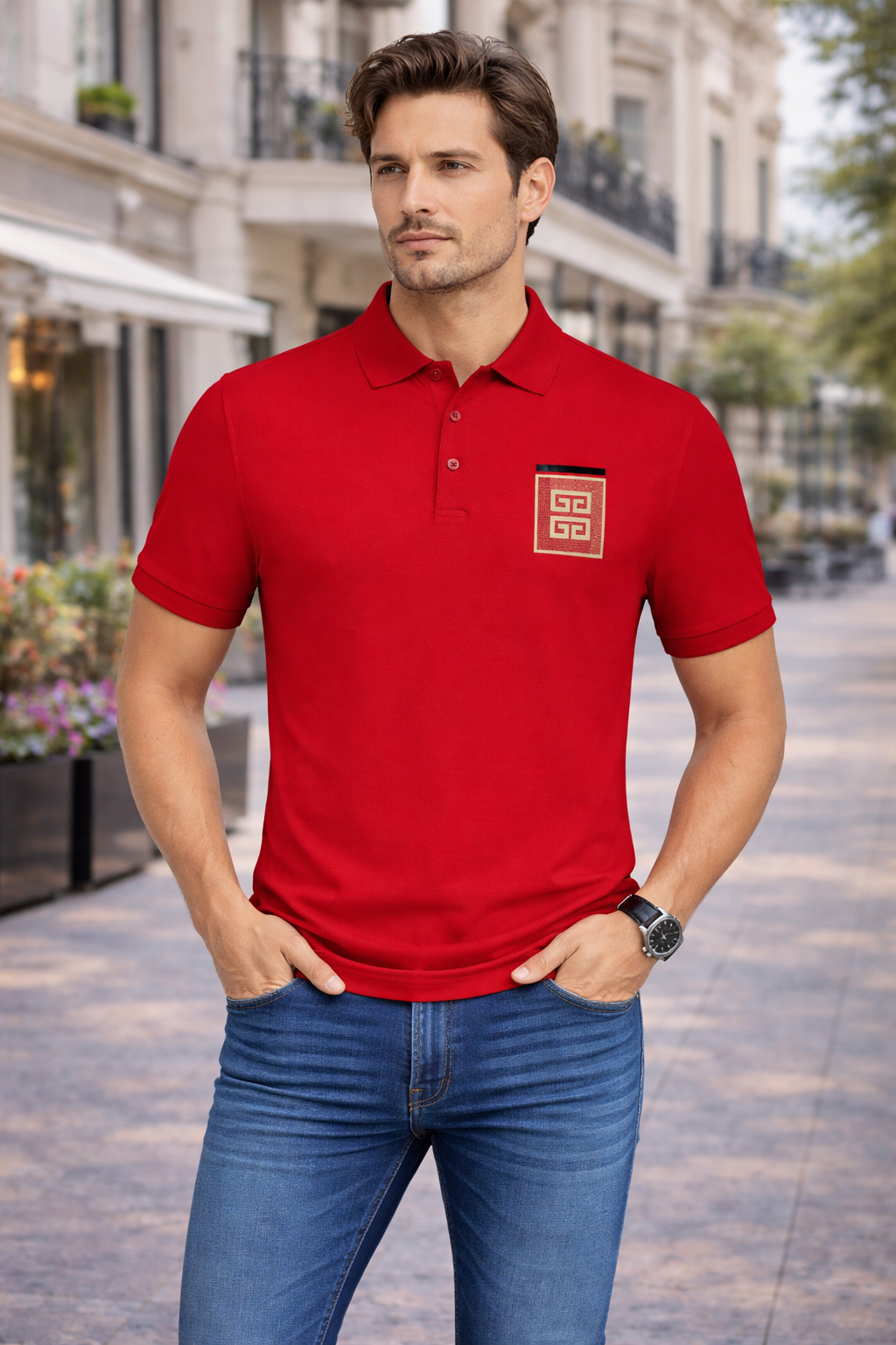 Luxury Chest Emblem Polo Shirt