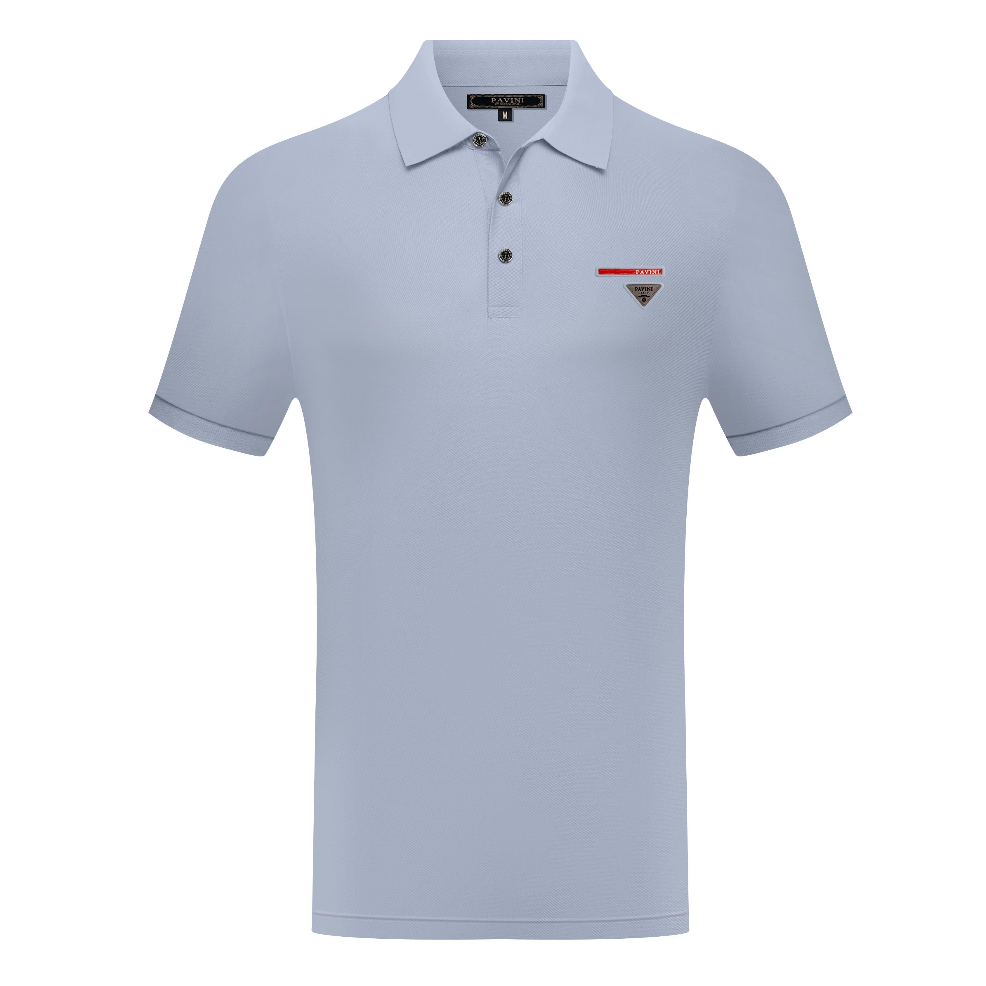 Men’s Solid Polo Shirt with Logo Chest Detail