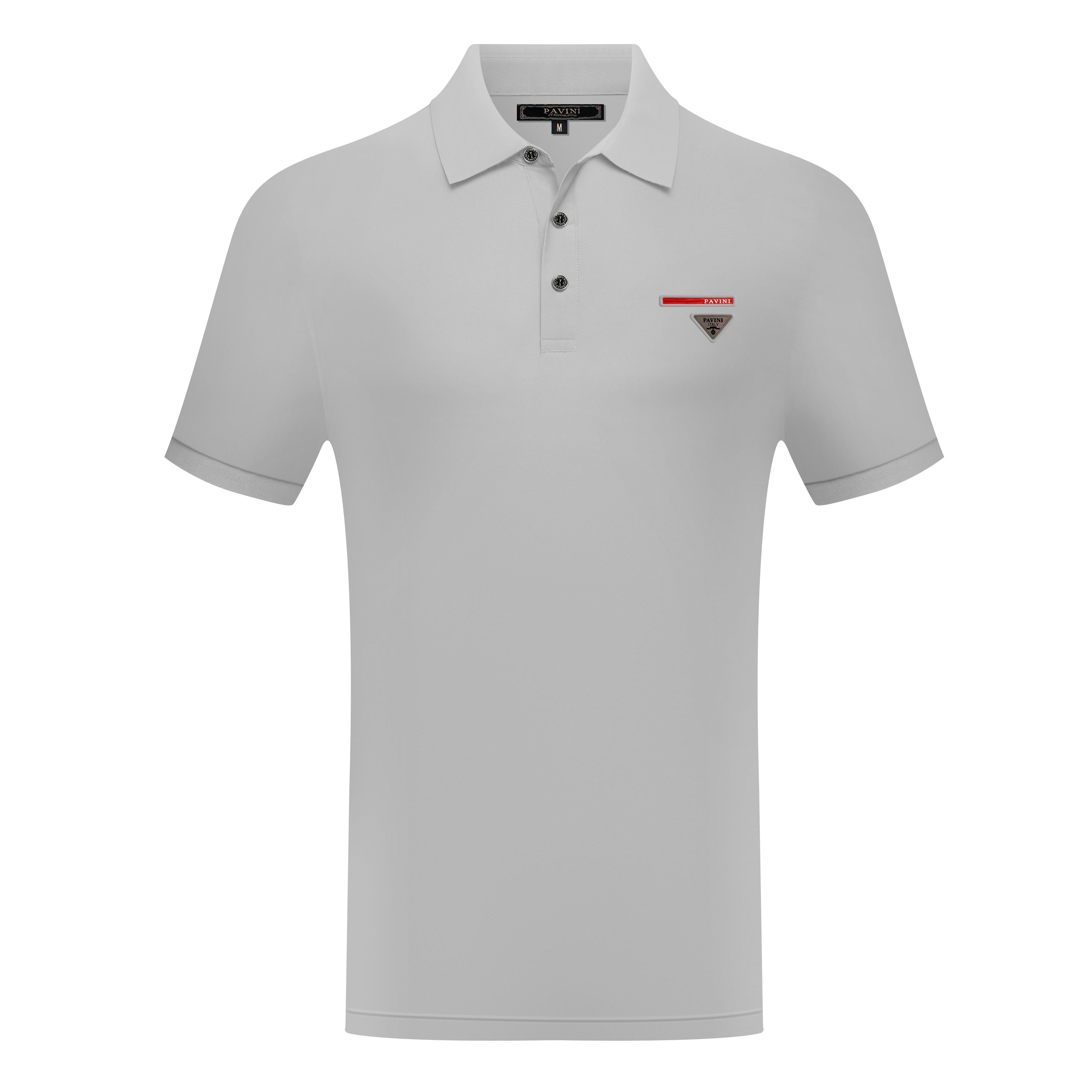 Men’s Solid Polo Shirt with Logo Chest Detail