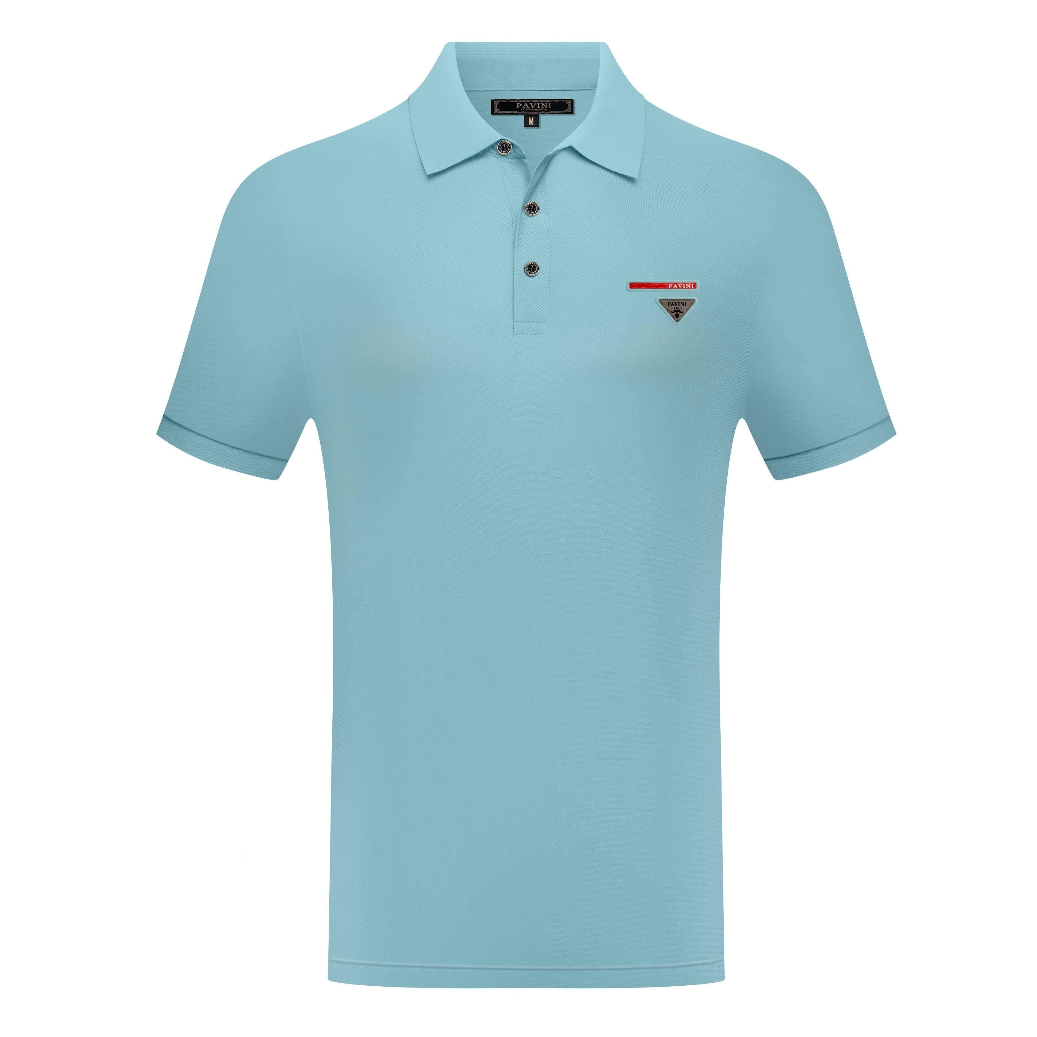 Men’s Solid Polo Shirt with Logo Chest Detail