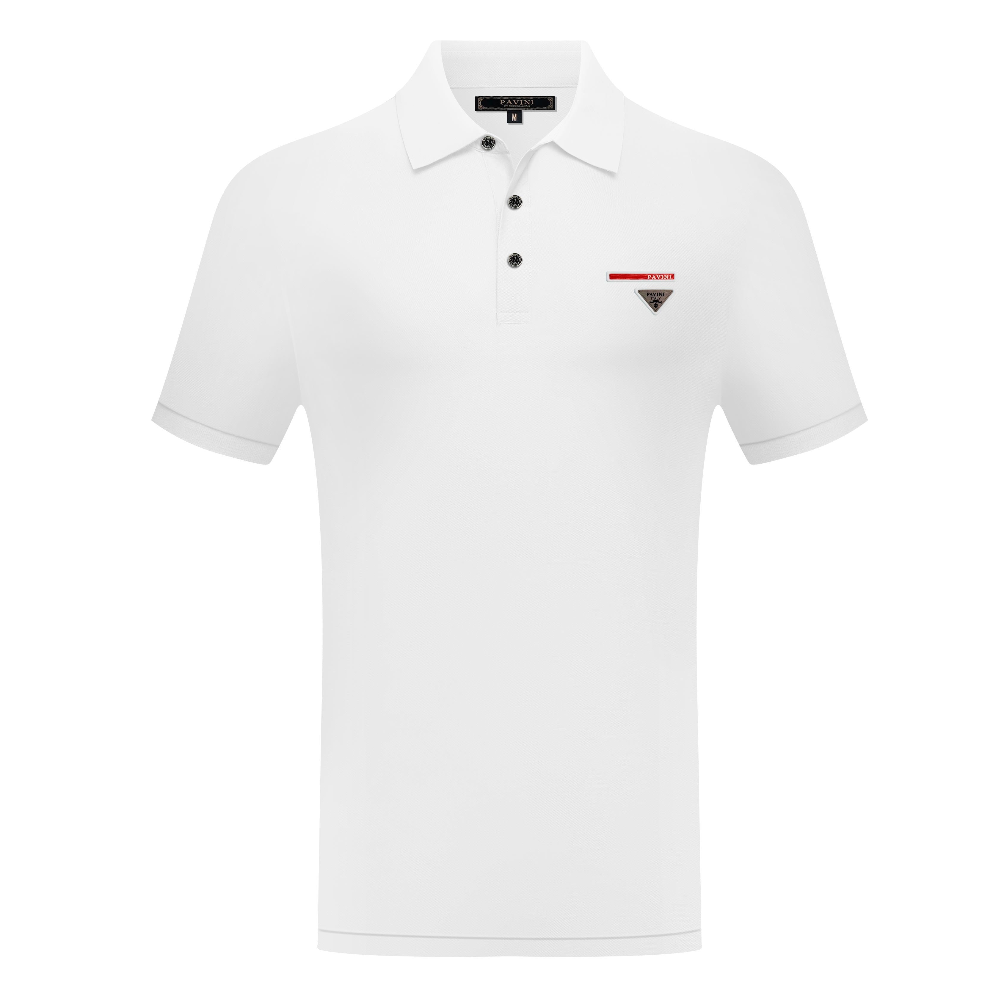 Men’s Solid Polo Shirt with Logo Chest Detail