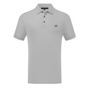 Short Sleeve Solid Polo with Chest Logo Detail