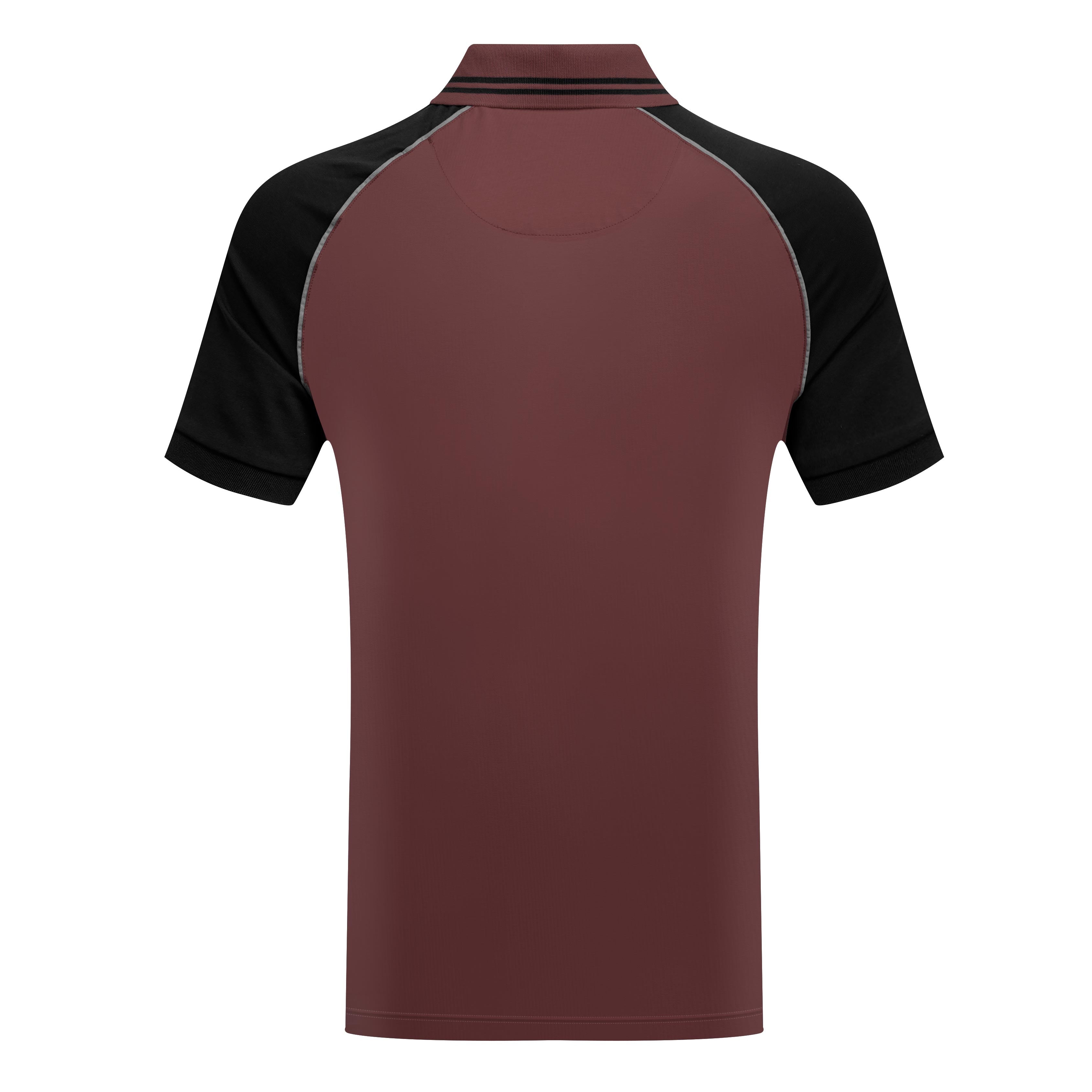 Men’s Polo Shirt with Contrast Sleeves & Squirrel Emblem