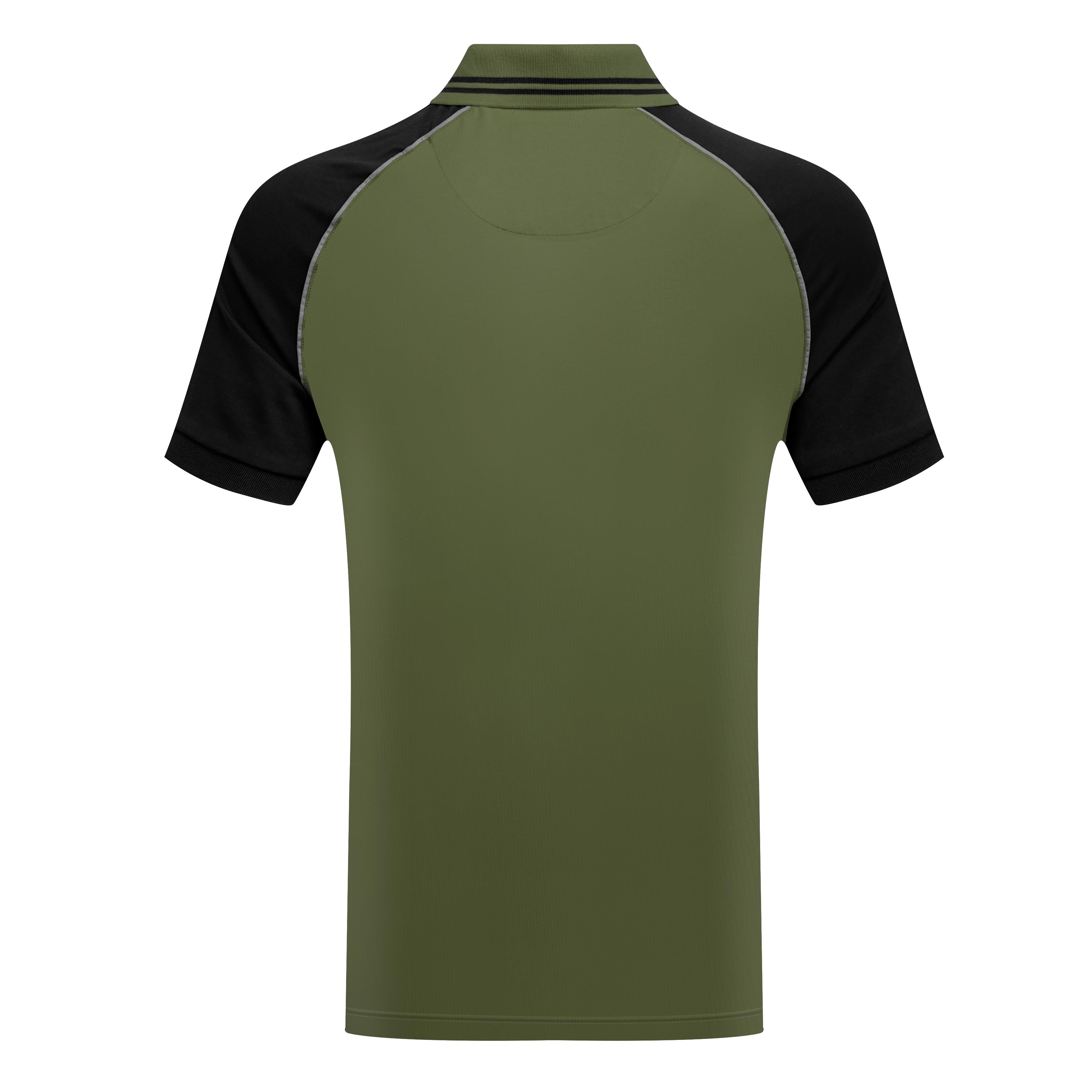 Men’s Polo Shirt with Contrast Sleeves & Squirrel Emblem
