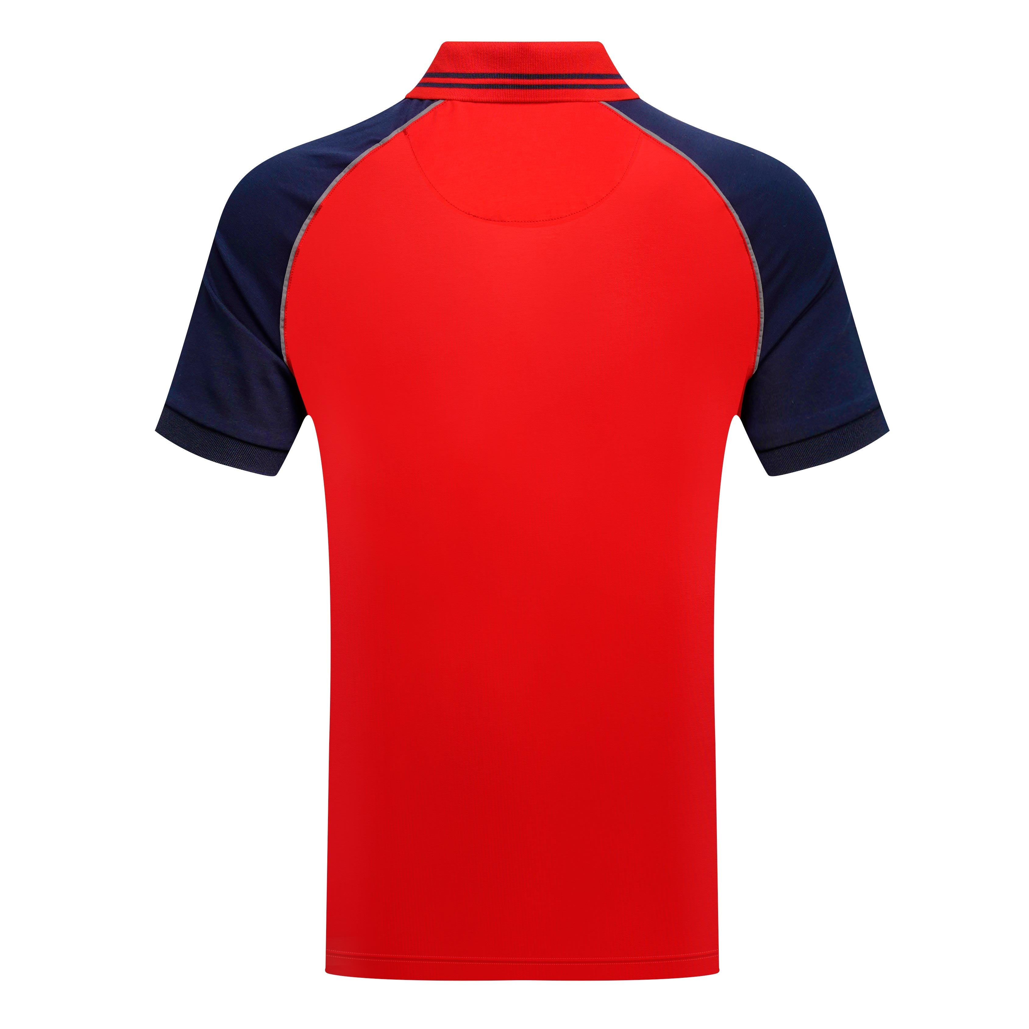 Men’s Polo Shirt with Contrast Sleeves & Squirrel Emblem
